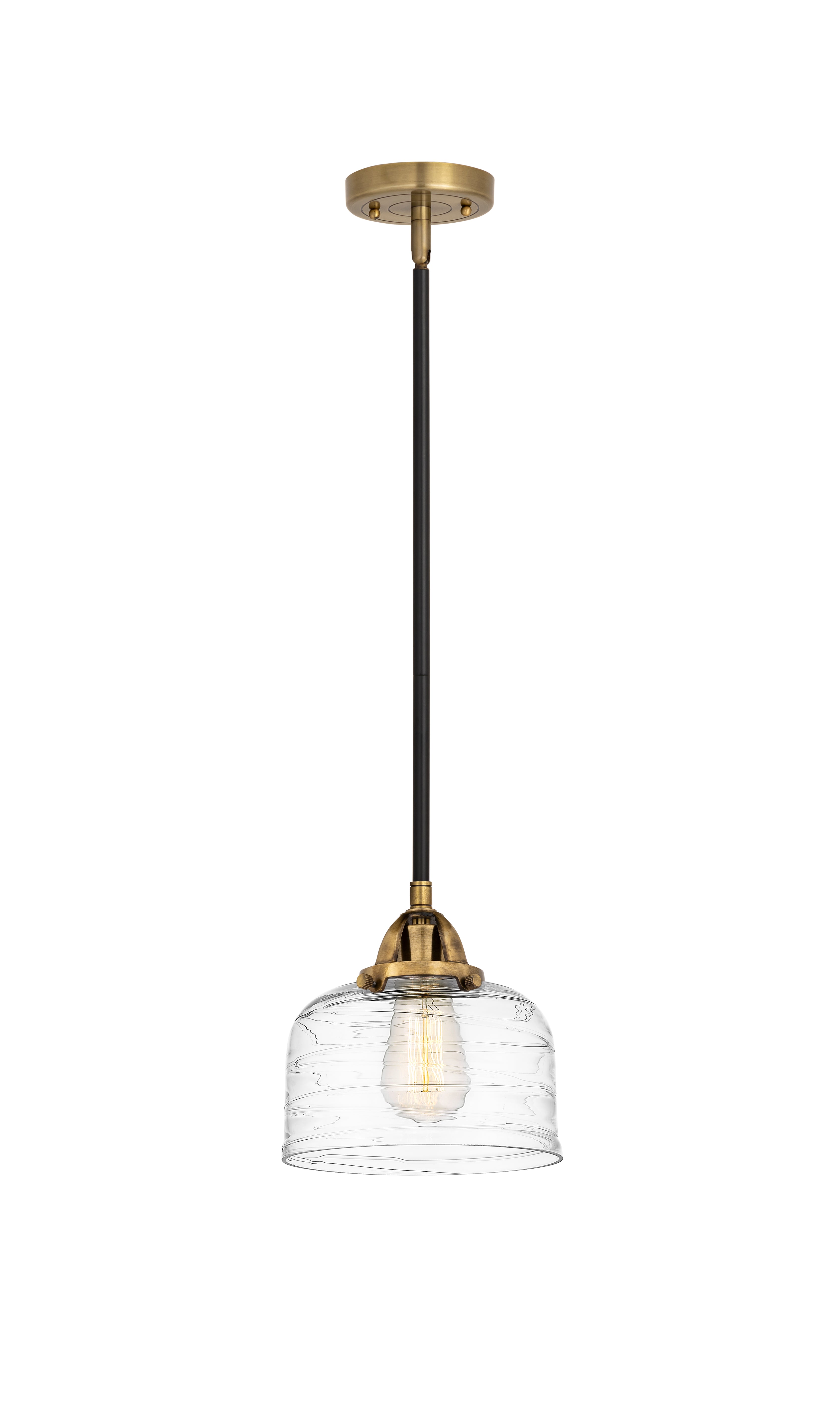 Nouveau 2 Mini Pendant Antique Copper Brass