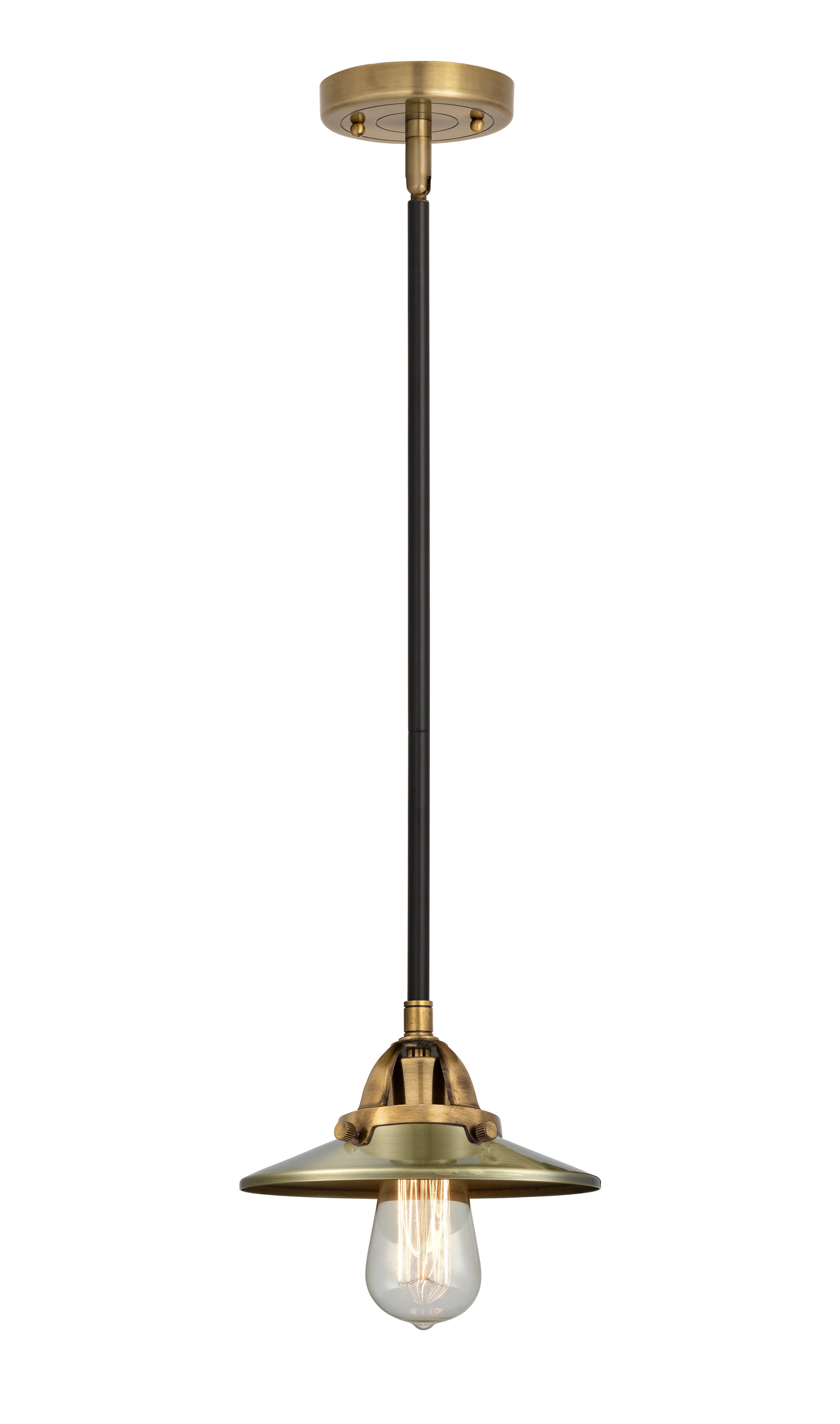 Nouveau 2 Mini Pendant Antique Copper Brass