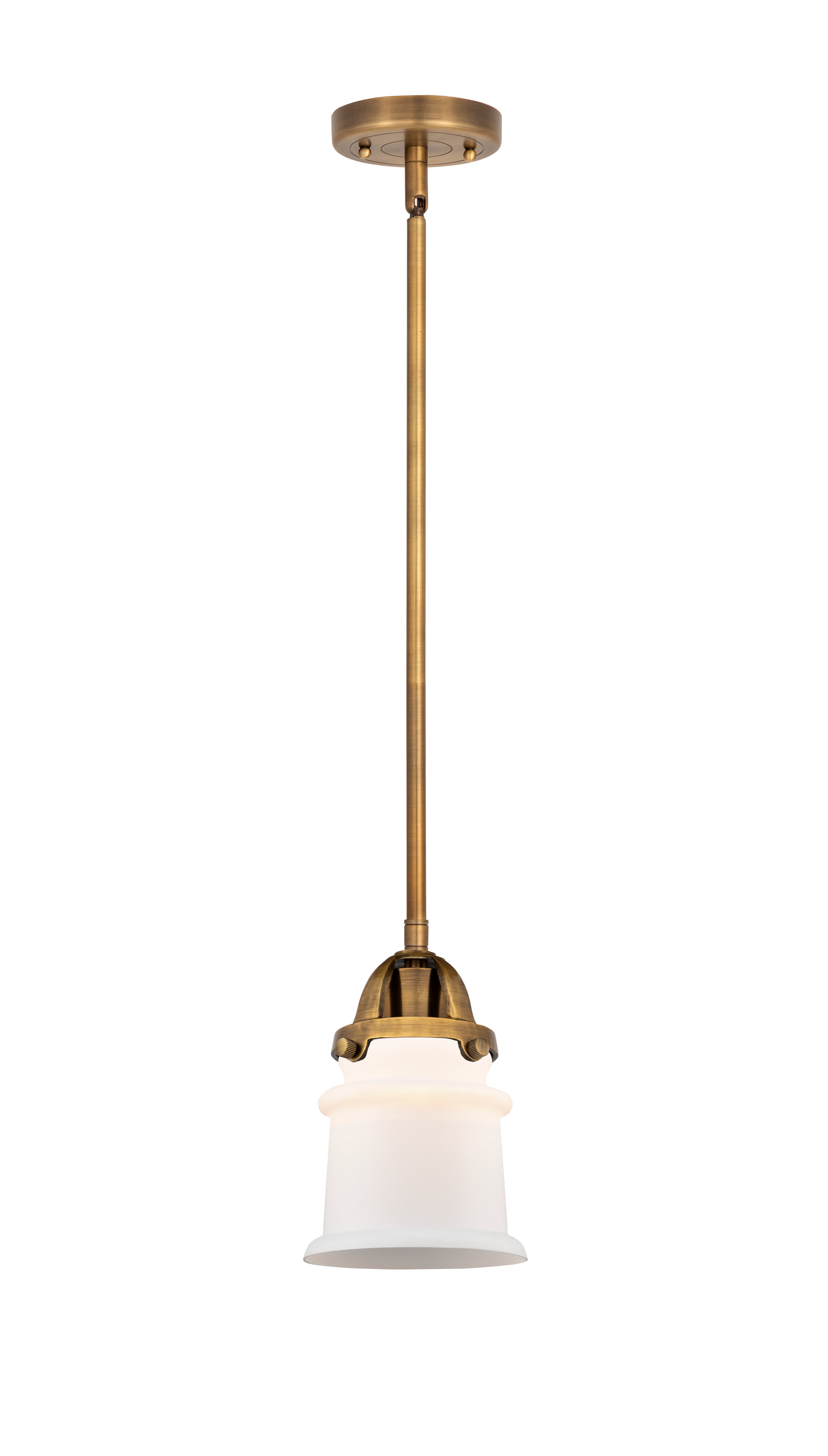 Nouveau 2 Mini Pendant Cast Brass Antique