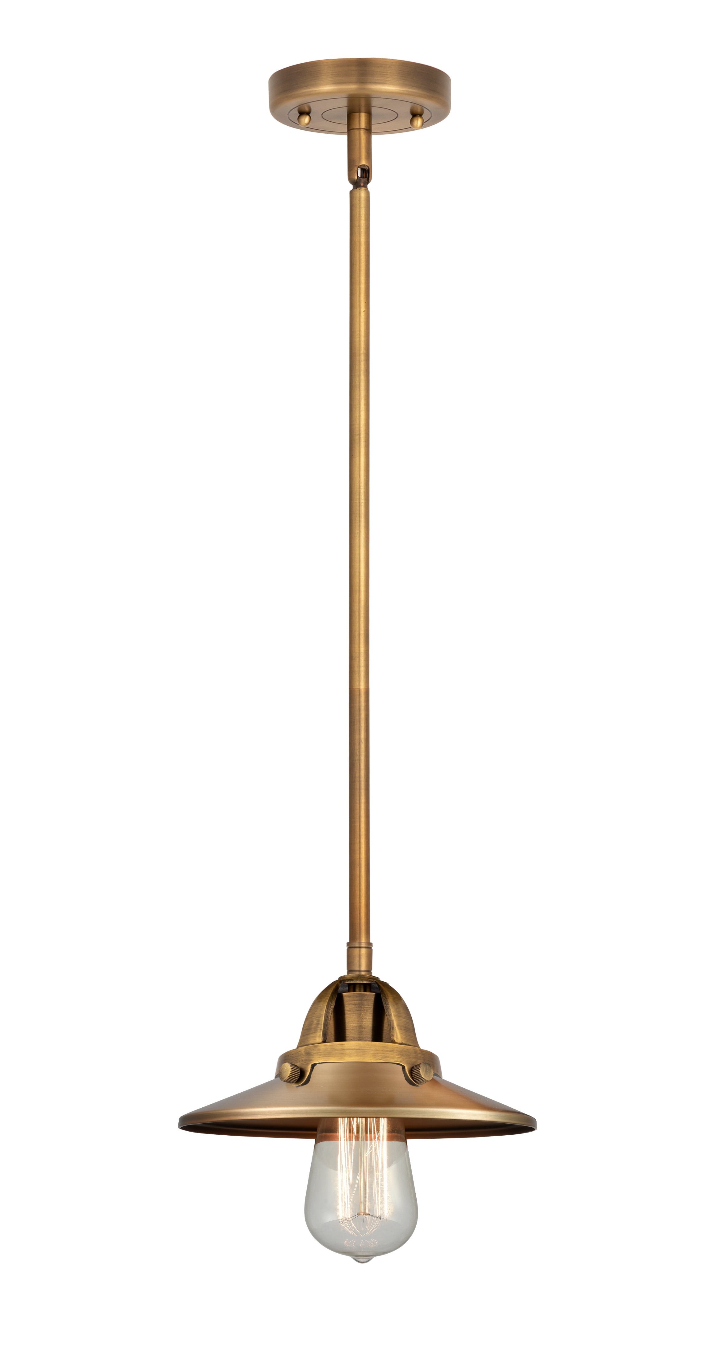 Nouveau 2 Mini Pendant Antique Copper Brass