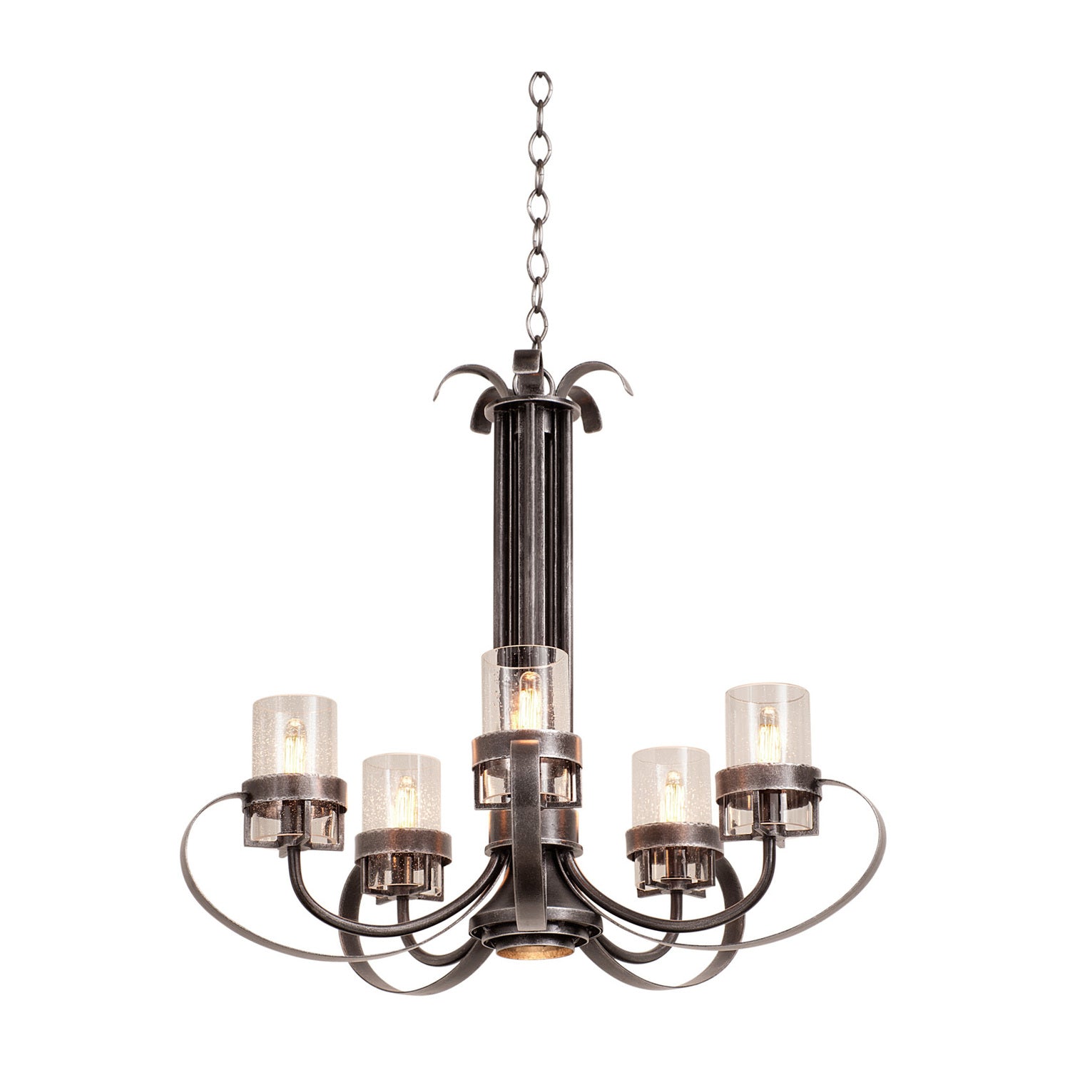 24'' Bexley 5 Light Vintage Iron Chandelier