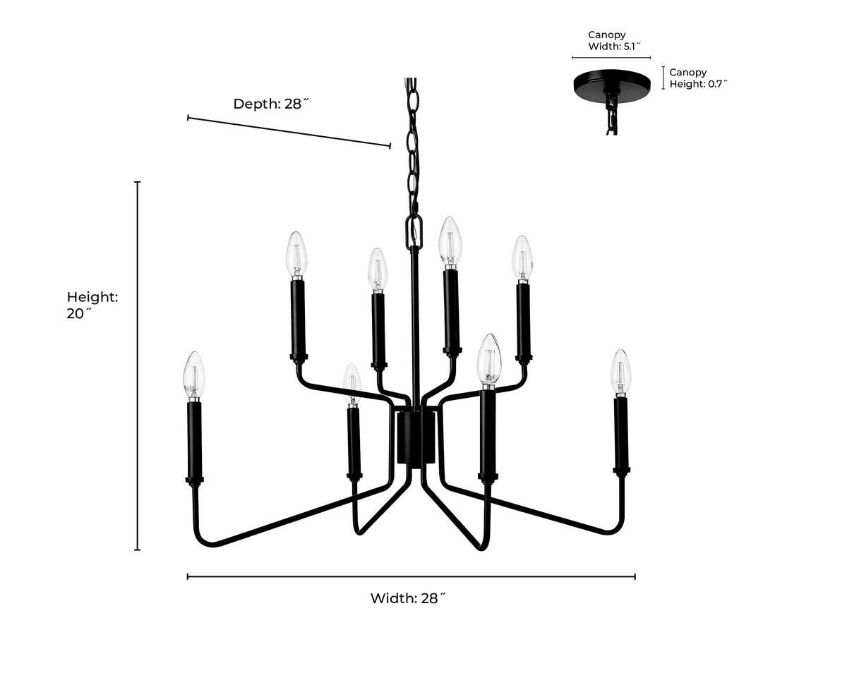31.75'' Savanne Vintage Brass 8 Light Chandelier