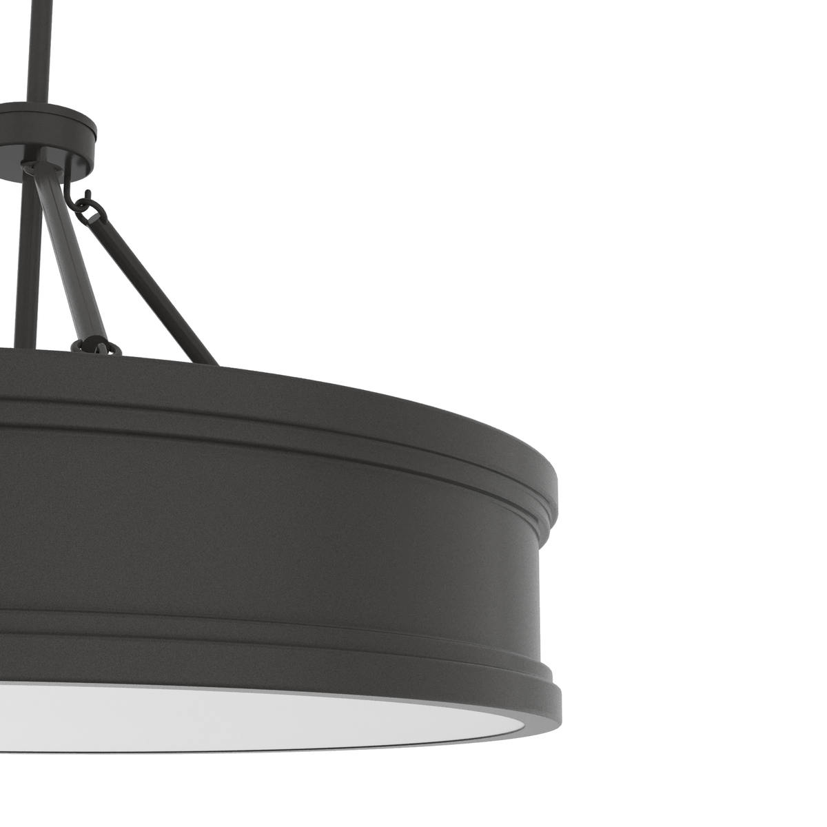 Capshaw 24-inch 6-light Noble Bronze Pendant with Painted Cased White Glass