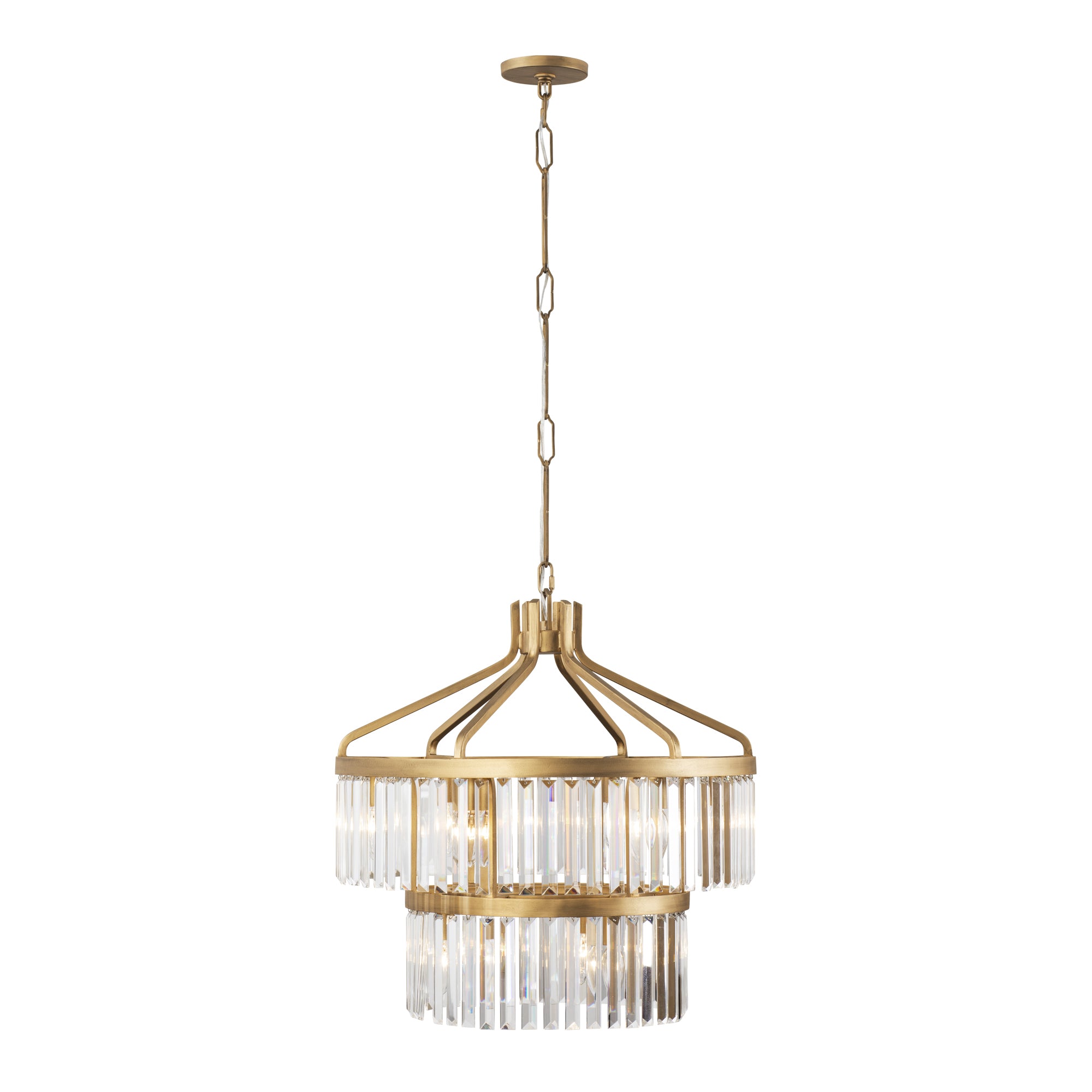 Social Club 9 Light 2-Tier Crystal Pendant