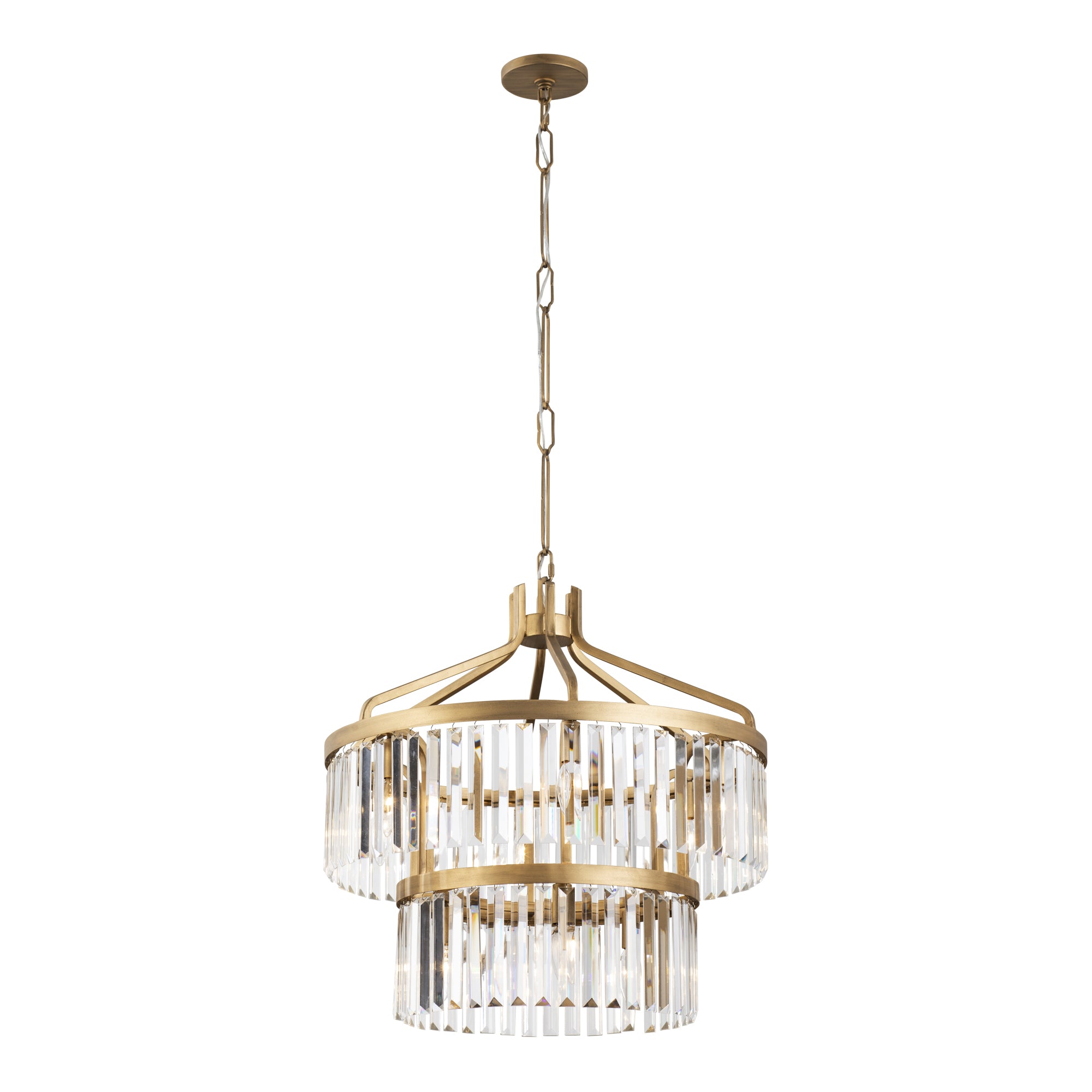Social Club 9 Light 2-Tier Crystal Pendant