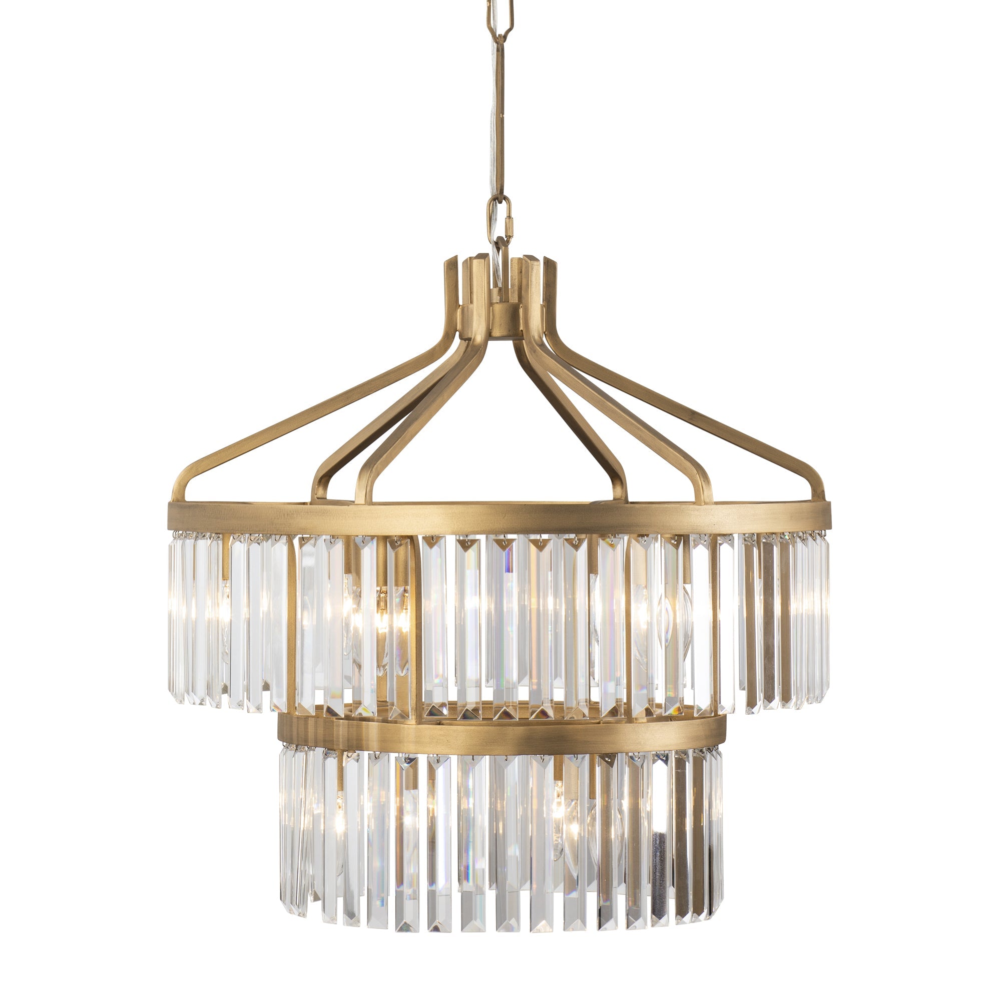 Social Club 9 Light 2-Tier Crystal Pendant