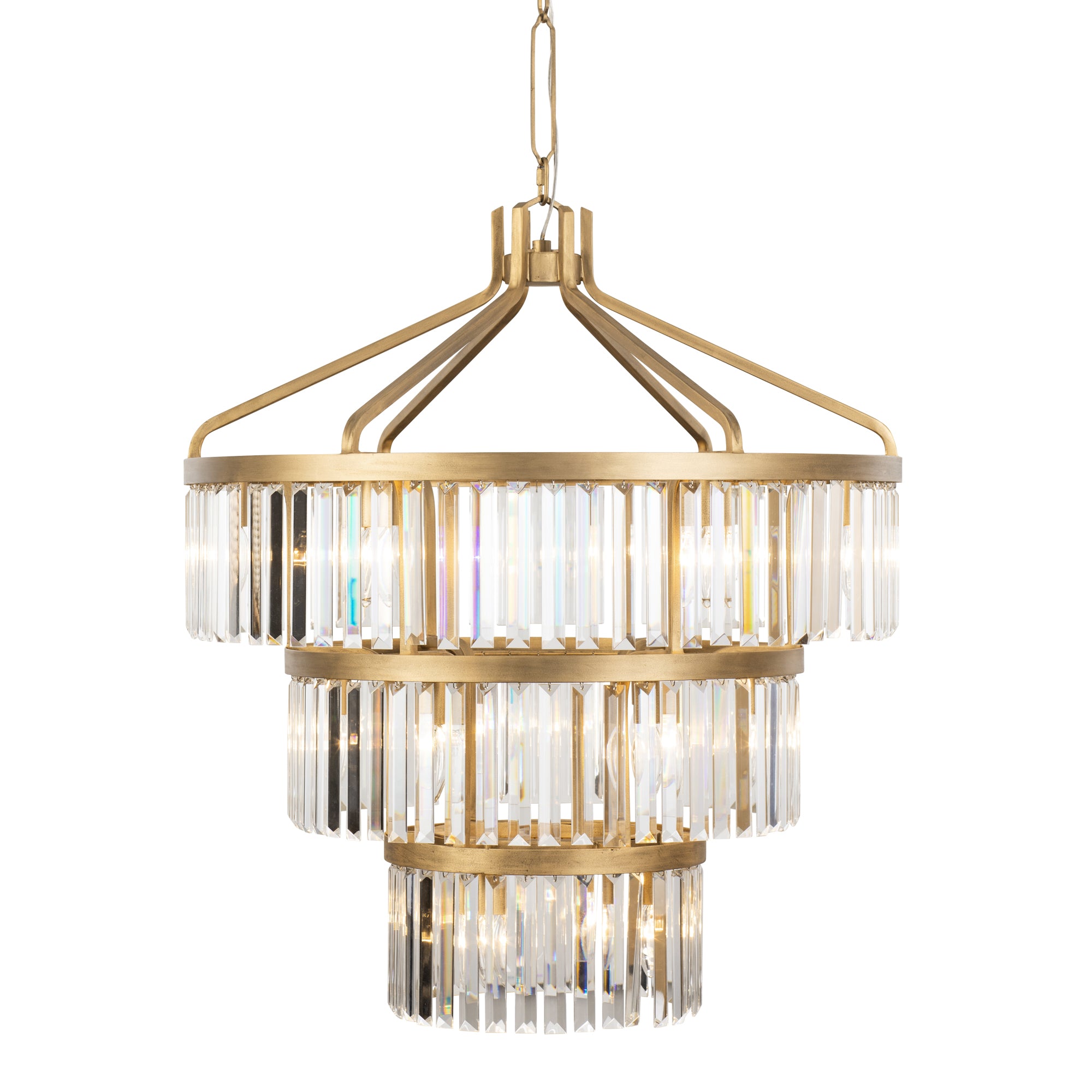 Social Club 15 Light 3-Tier Crystal Pendant