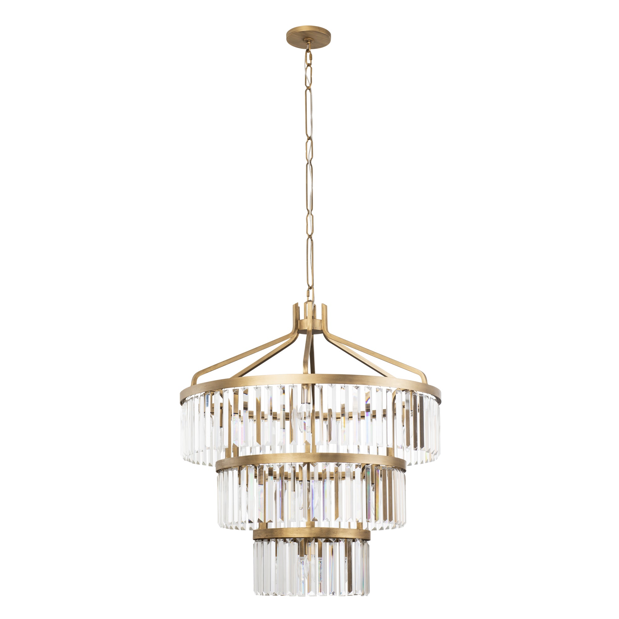 Social Club 15 Light 3-Tier Crystal Pendant