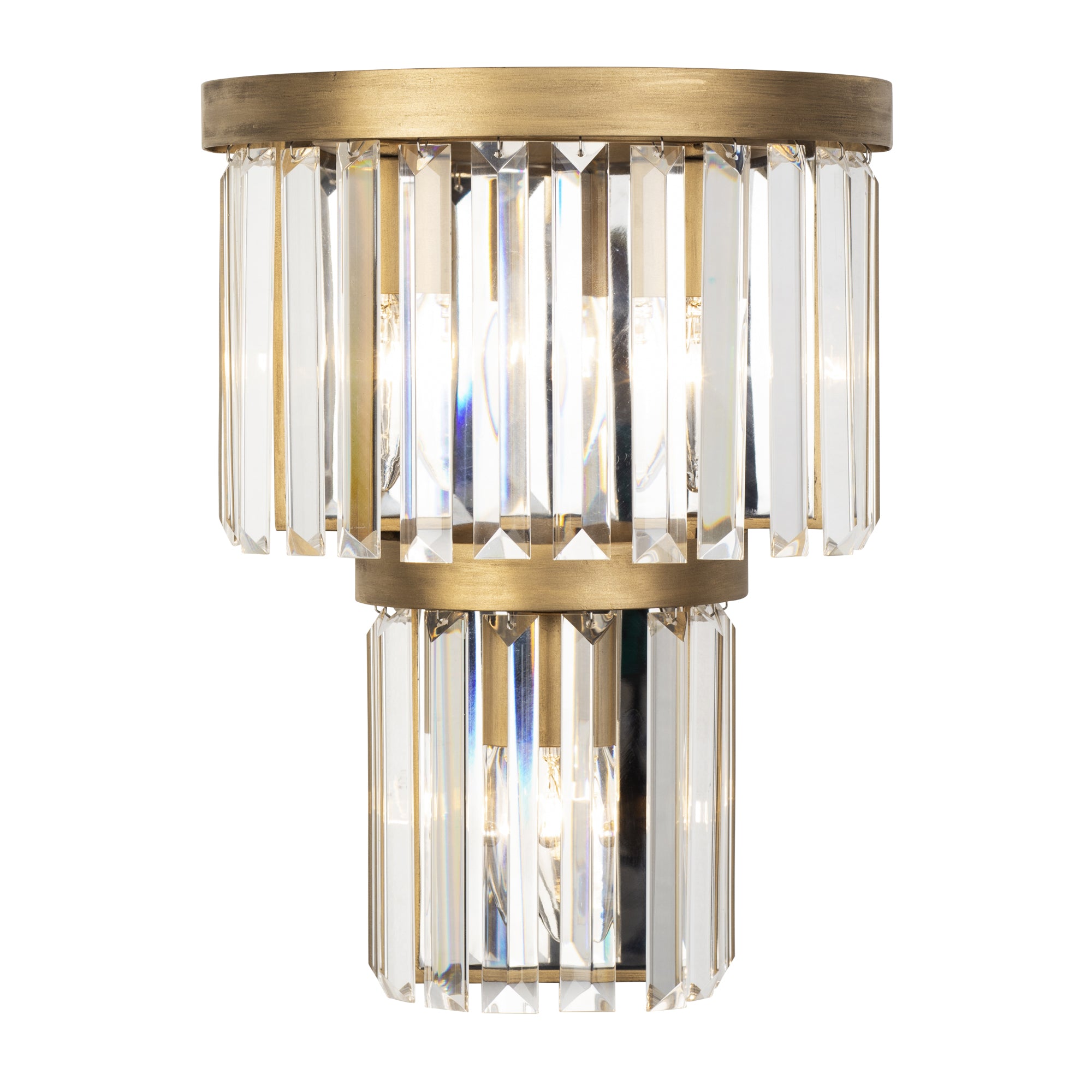 Social Club 3 Light 2-Tier Crystal Wall sconce