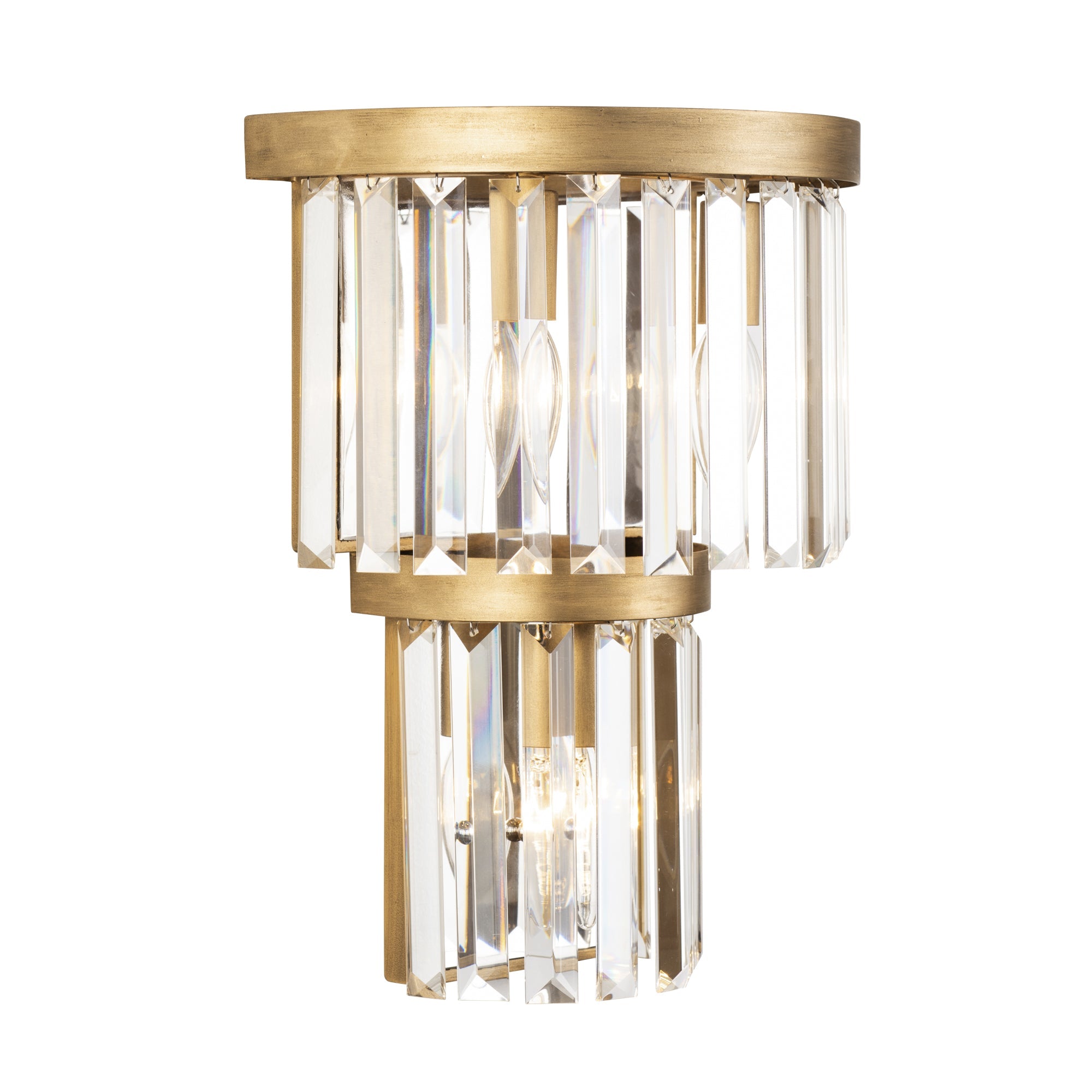 Social Club 3 Light 2-Tier Crystal Wall sconce
