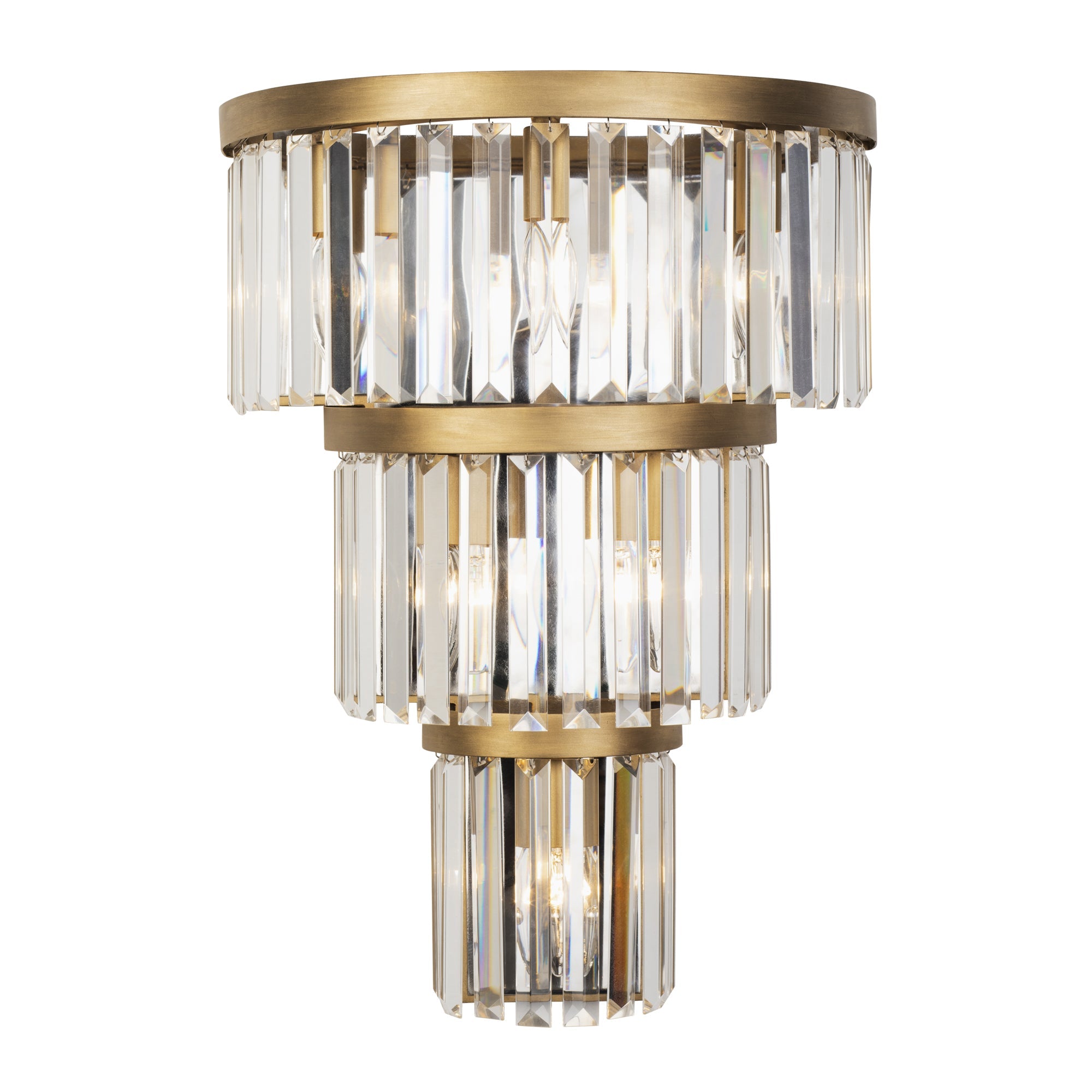 Social Club 6 Light 3-Tier Crystal Wall sconce