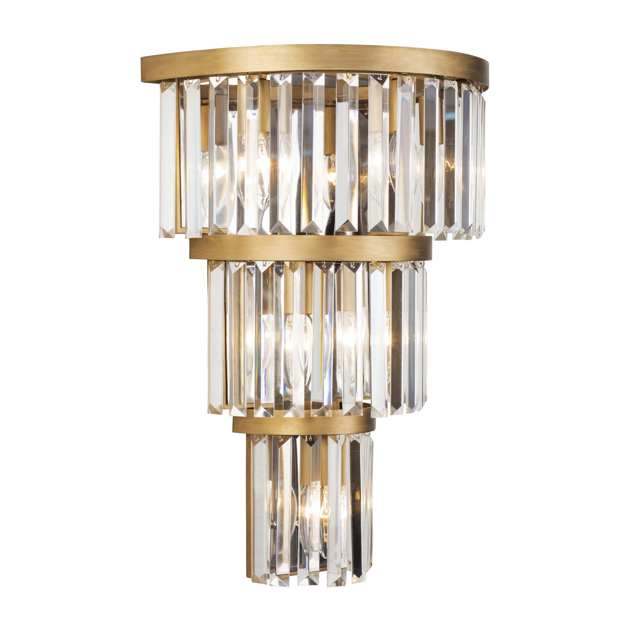 Social Club 6 Light 3-Tier Crystal Wall sconce
