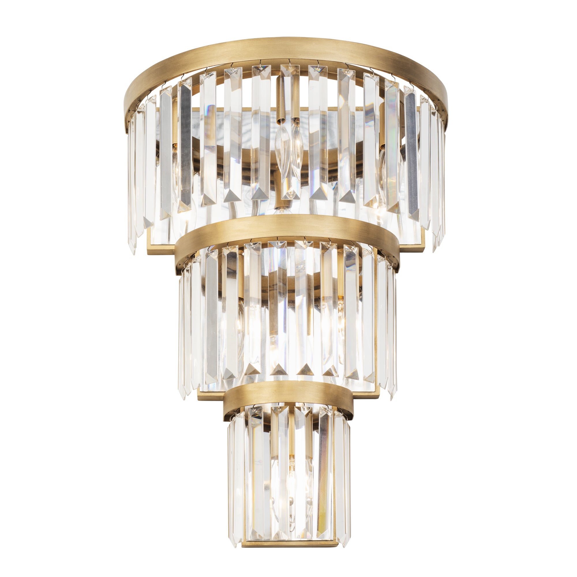 Social Club 6 Light 3-Tier Crystal Wall sconce