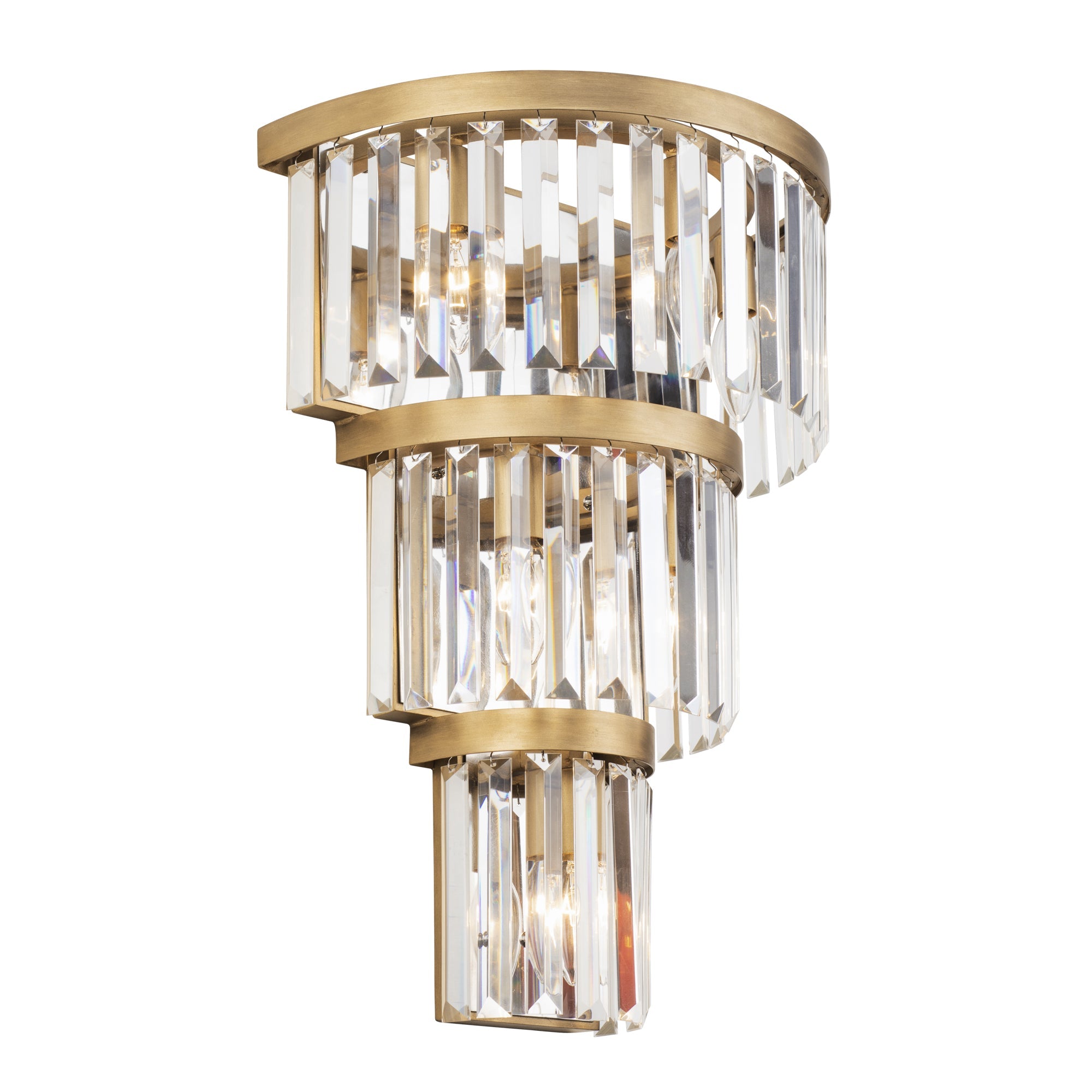 Social Club 6 Light 3-Tier Crystal Wall sconce