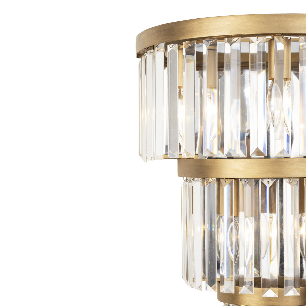 Social Club 6 Light 3-Tier Crystal Wall sconce