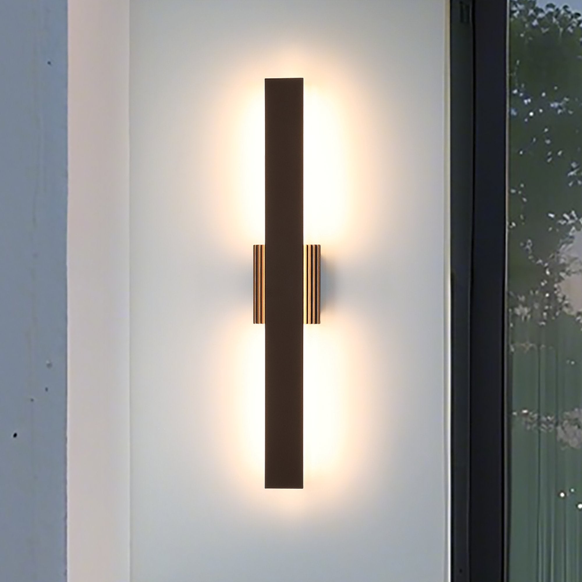Jacks 36-inch Architectural Bronze 5CCT LED Exterior Wall Sconce