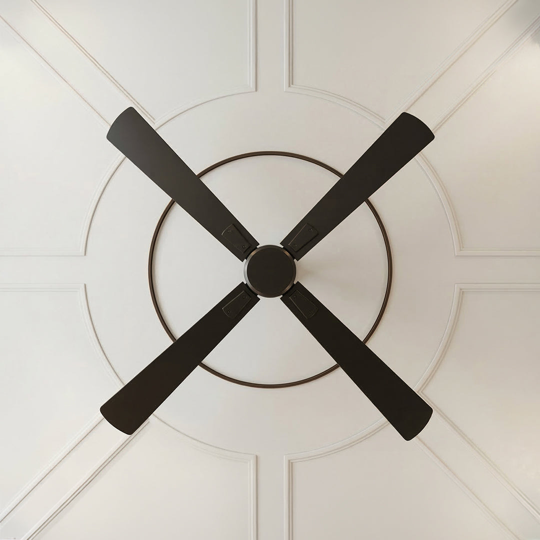 52 Inch DC Black Fan with Remote