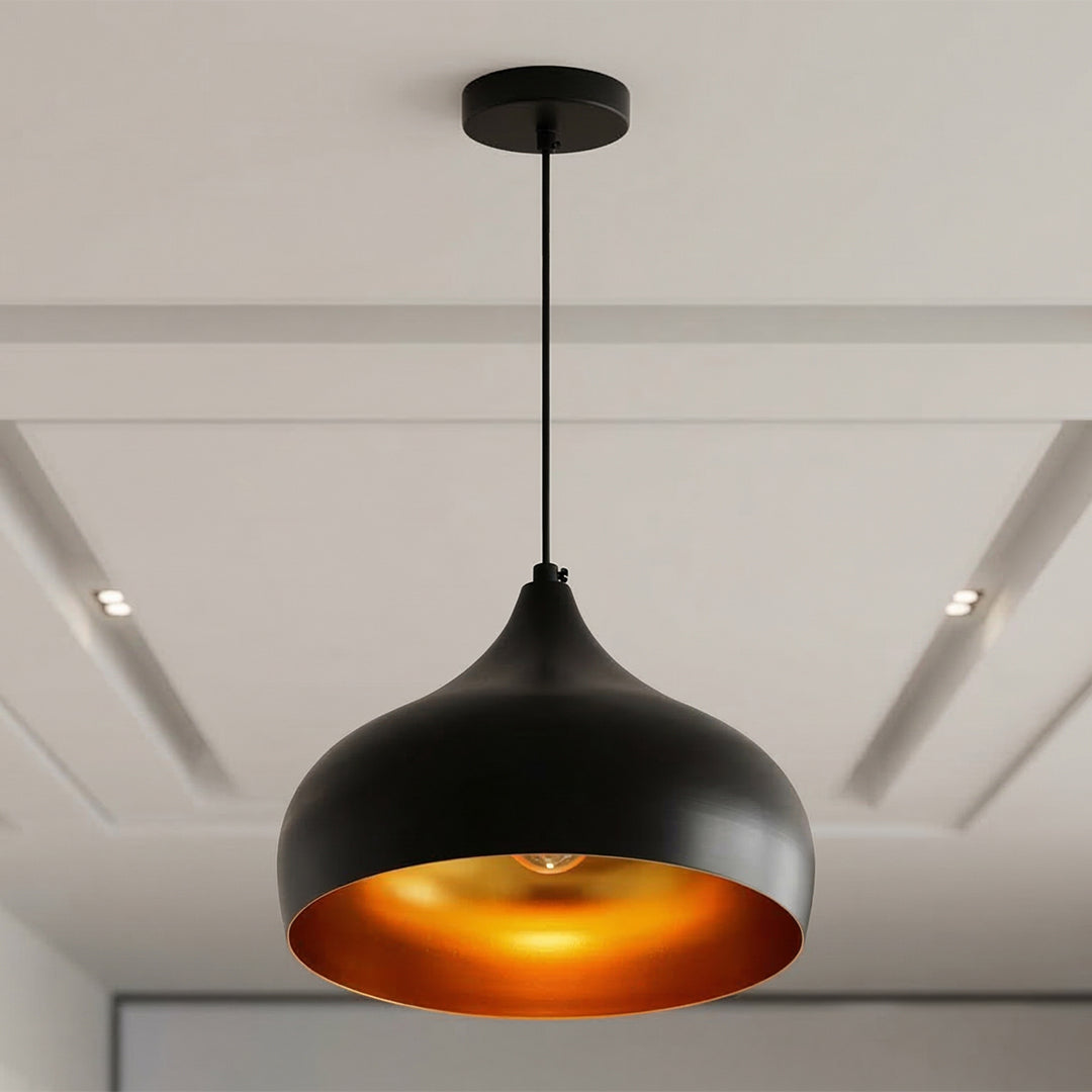 Dynamic 1 Light 9in Black Pendant Light