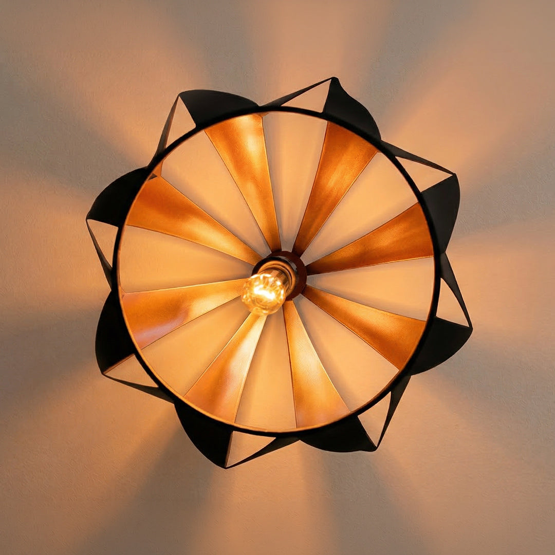 Oxide 1 Light 12 Inch Black Pendant Light in Black and Copper