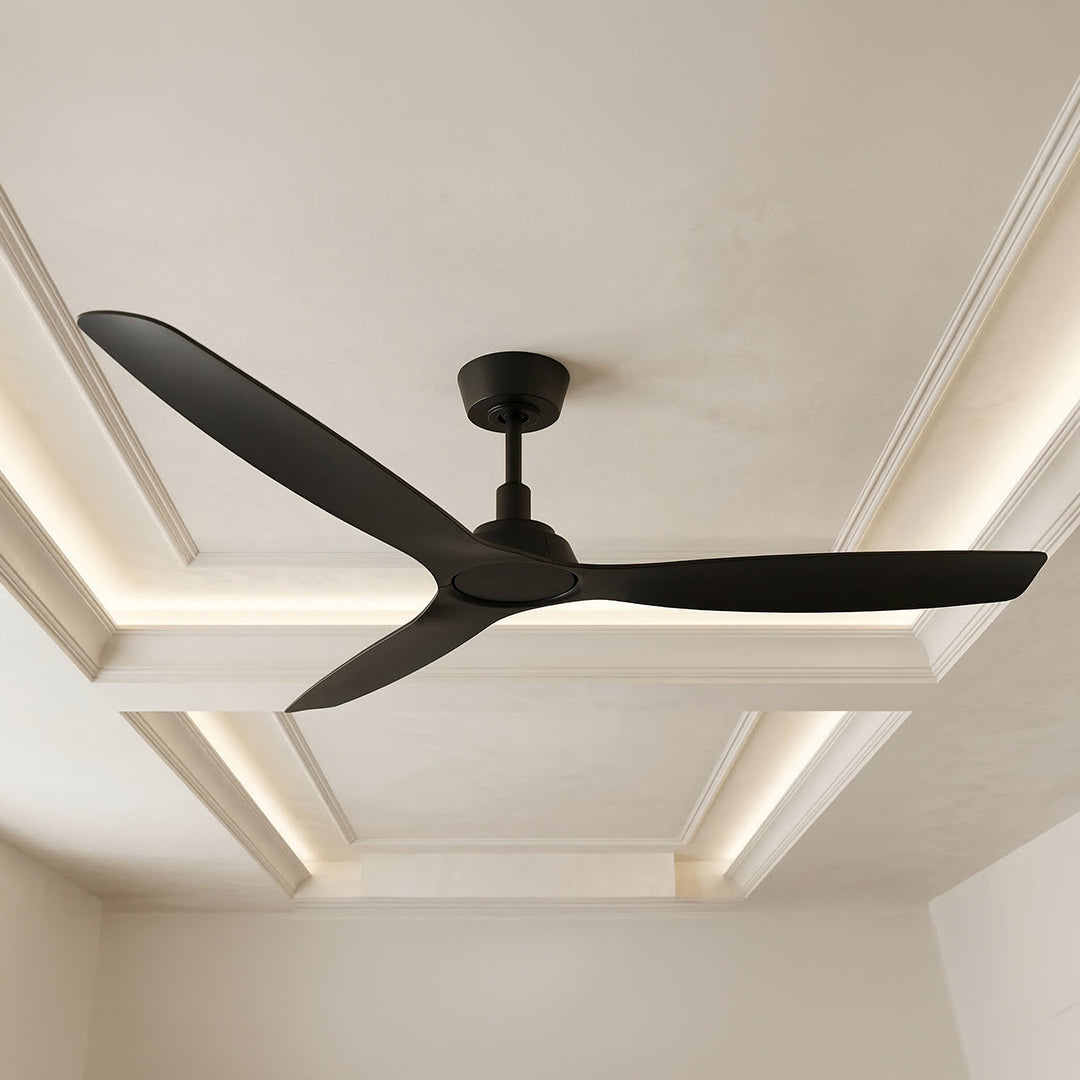 52 Inch Indoor Outdoor DC Black Fan with Remote