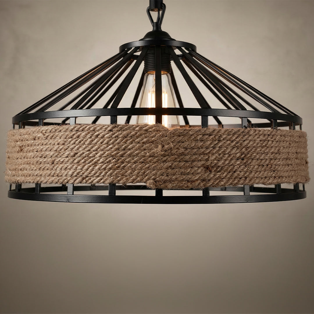 Padma 1 Light Down Black Pendant Light