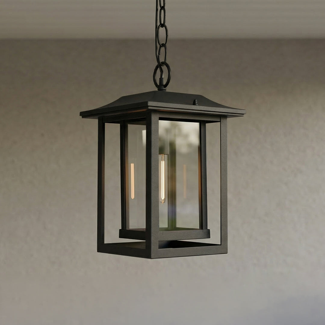 Winfield 1 Light Black Outdoor Pendant Hanging Lantern
