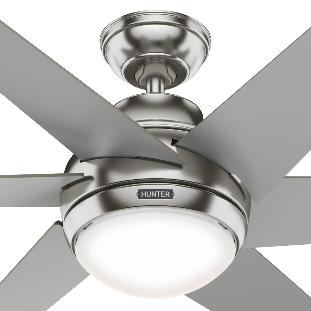 52 inch Sotto Brushed Nickel Ceiling Fan with LED Light Kit and Handheld Remote