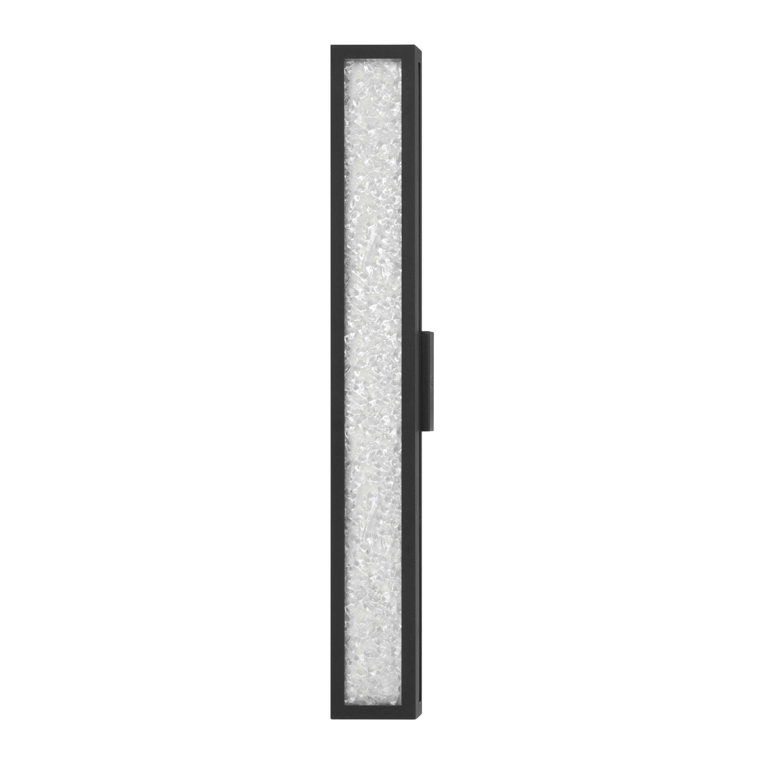 Courtney 32-inch Textured Black 5CCT LED Vanity Light with Clear Water Glass