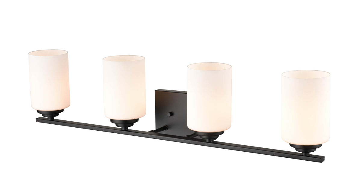 31.13'' Durham Matte Black 4 Light Bath Vanity
