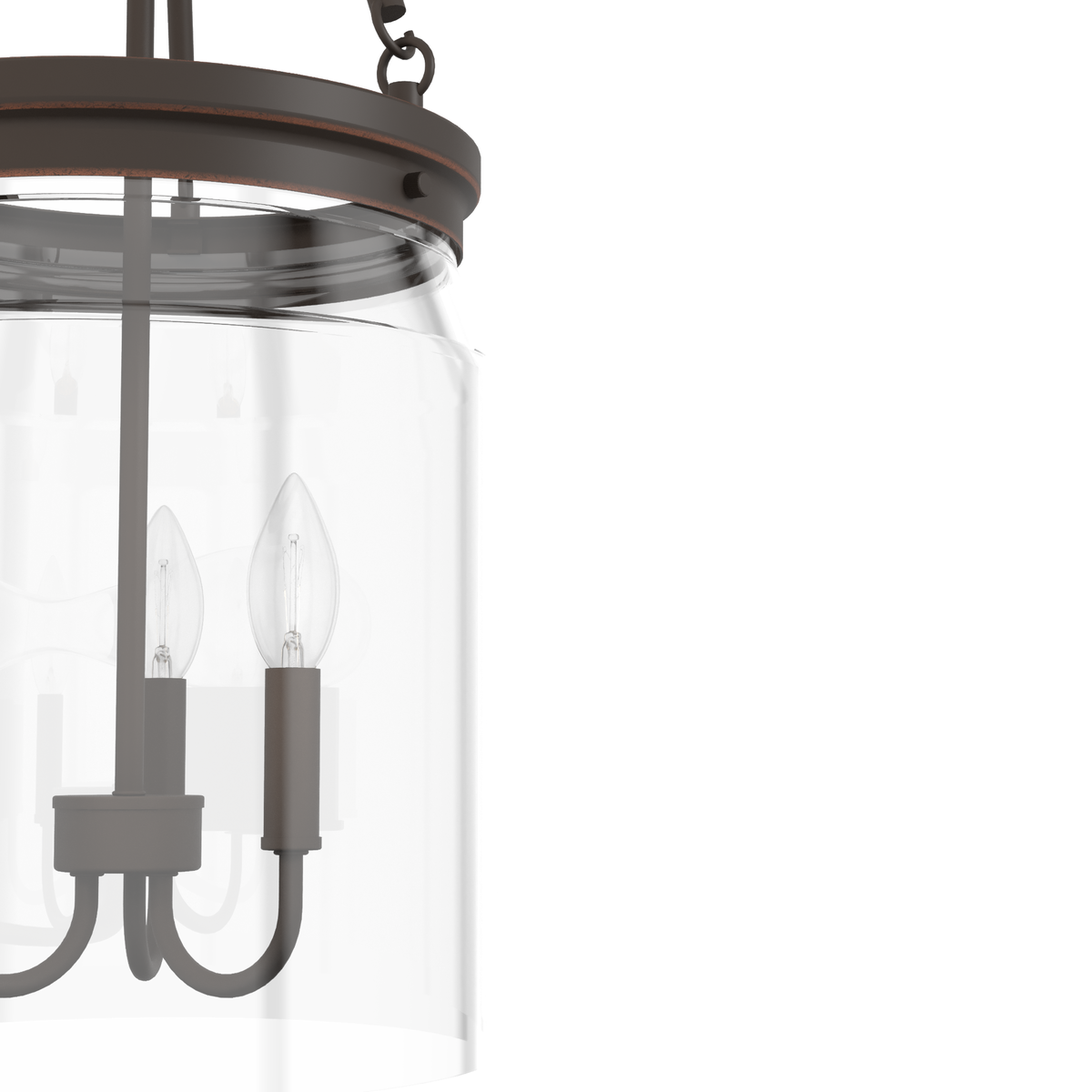 Devon Park 12-inch 3-light Onyx Bengal Lantern Pendant with Clear Glass