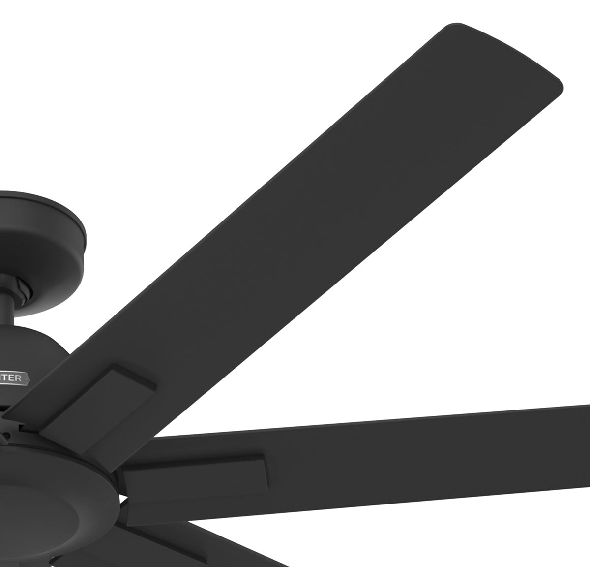 60 inch Downtown ENERGY STAR® Matte Black Damp Rated Ceiling Fan and Wall Control
