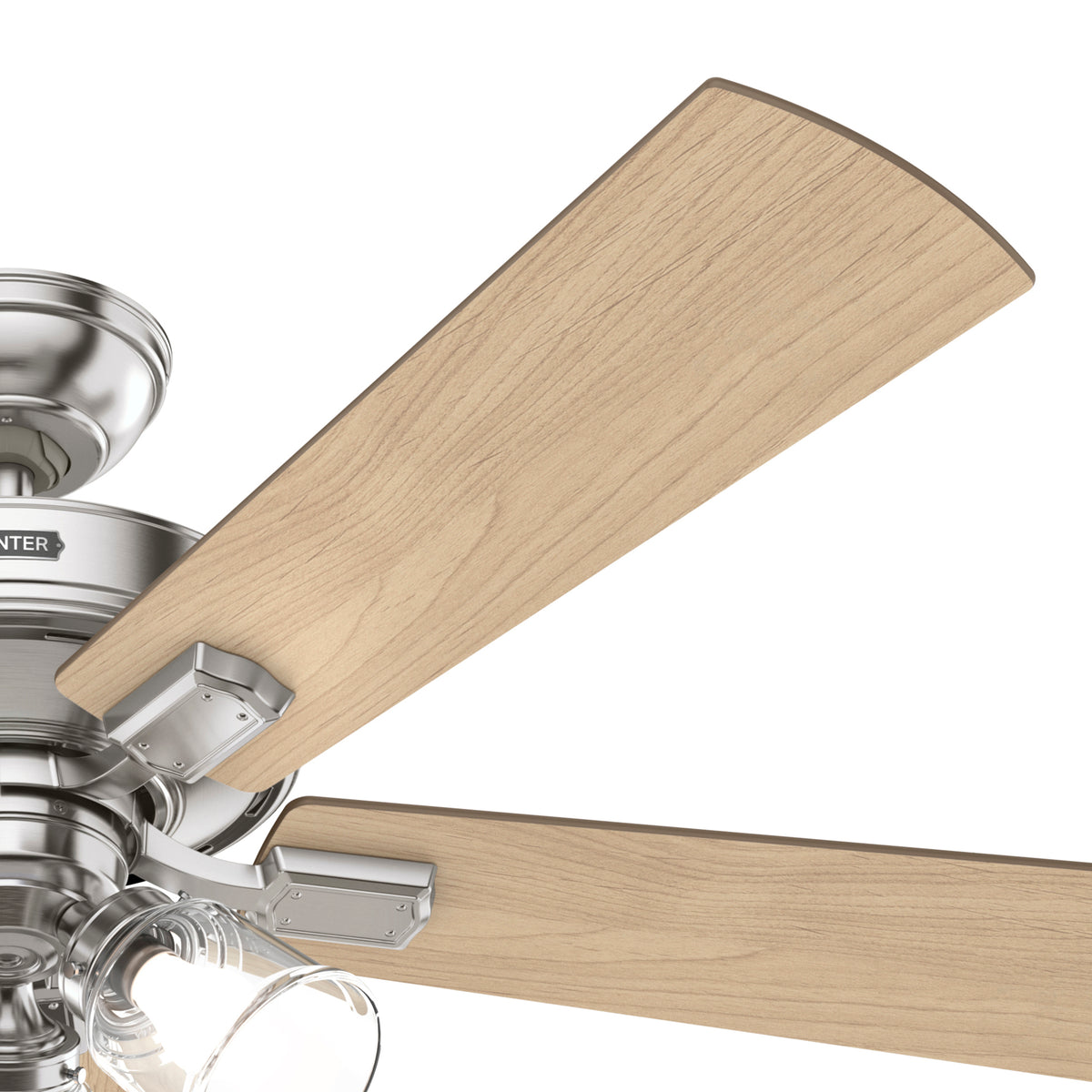 52 inch Crestfield Brushed Nickel Ceiling Fan with LED Light Kit and Handheld Remote