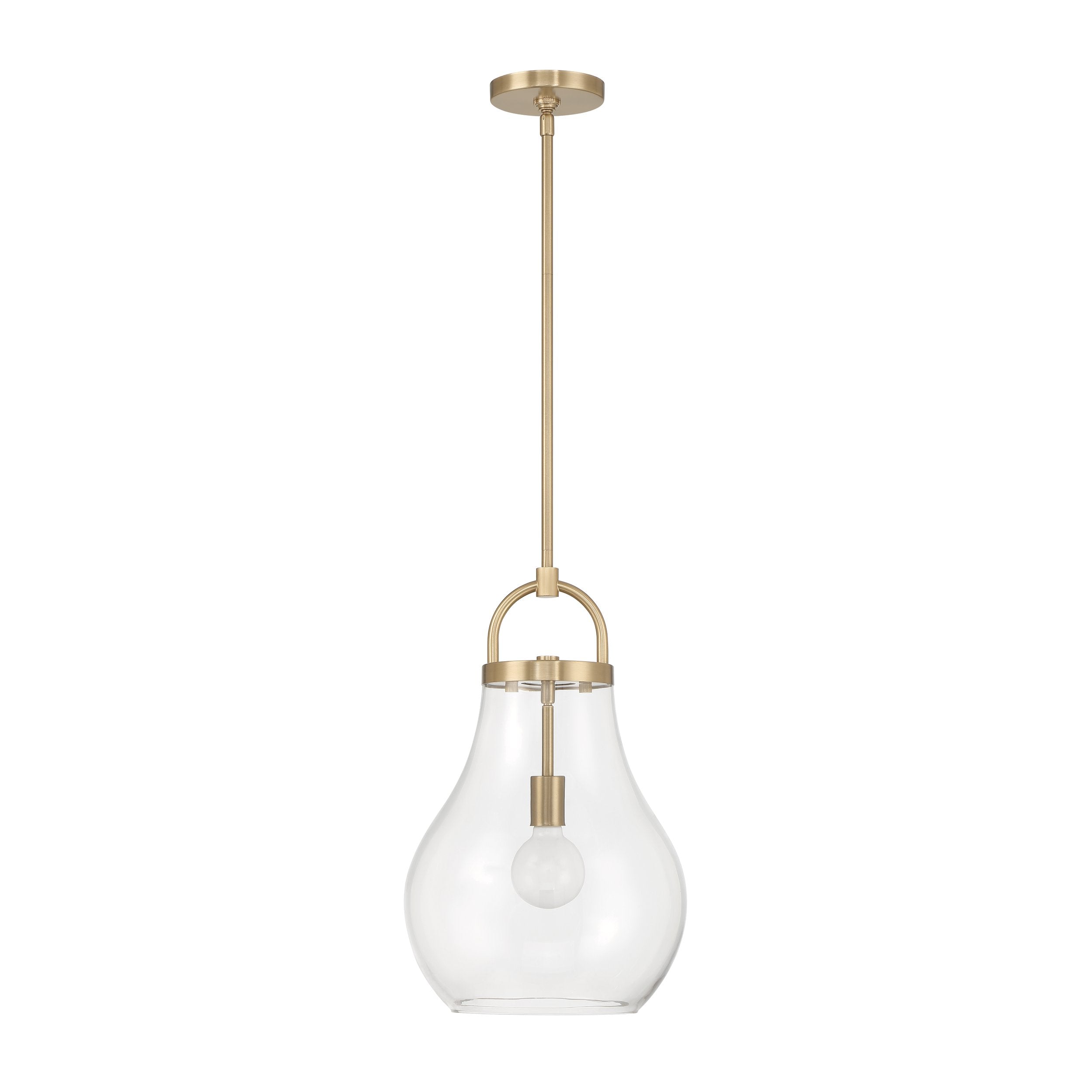 Mansfield 12-inch 1-light Champagne Gold Pendant Light with Clear Glass Shade