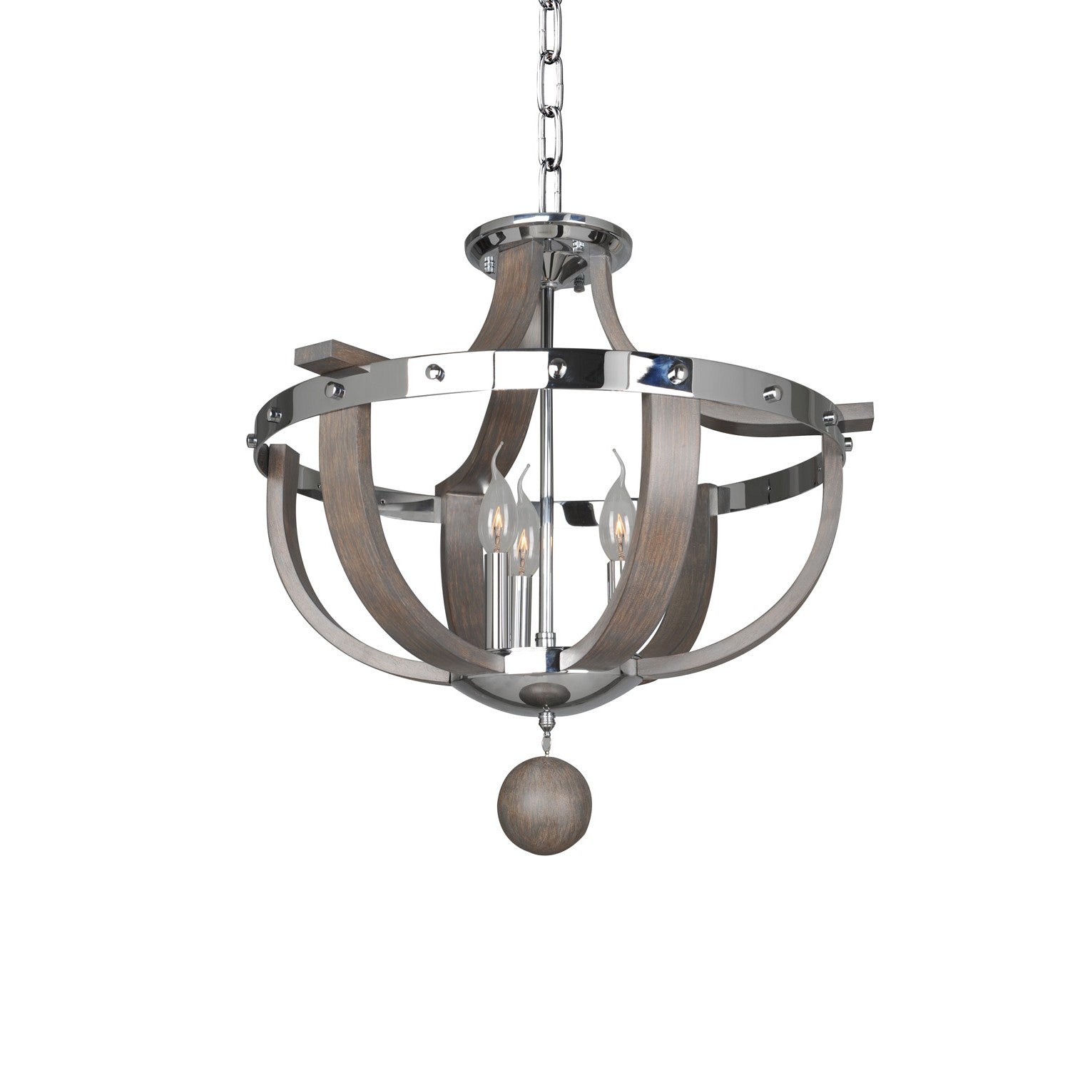 20.5'' Sharlow 3 Light Polished Chrome Semi-Flush Mount
