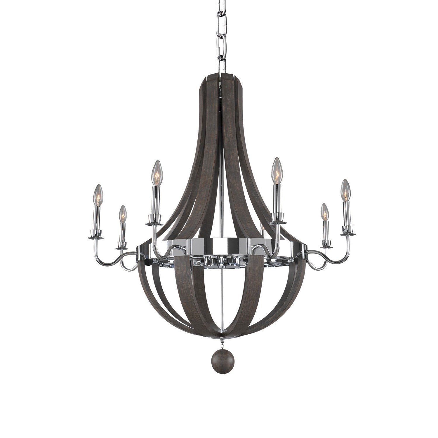 42'' Sharlow 8 Light Polished Chrome Chandelier