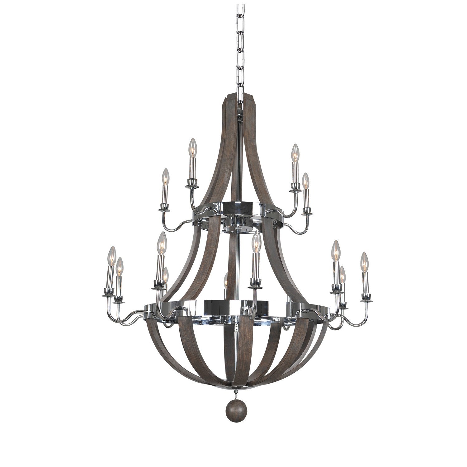 50'' Sharlow 15 Light Polished Chrome Chandelier