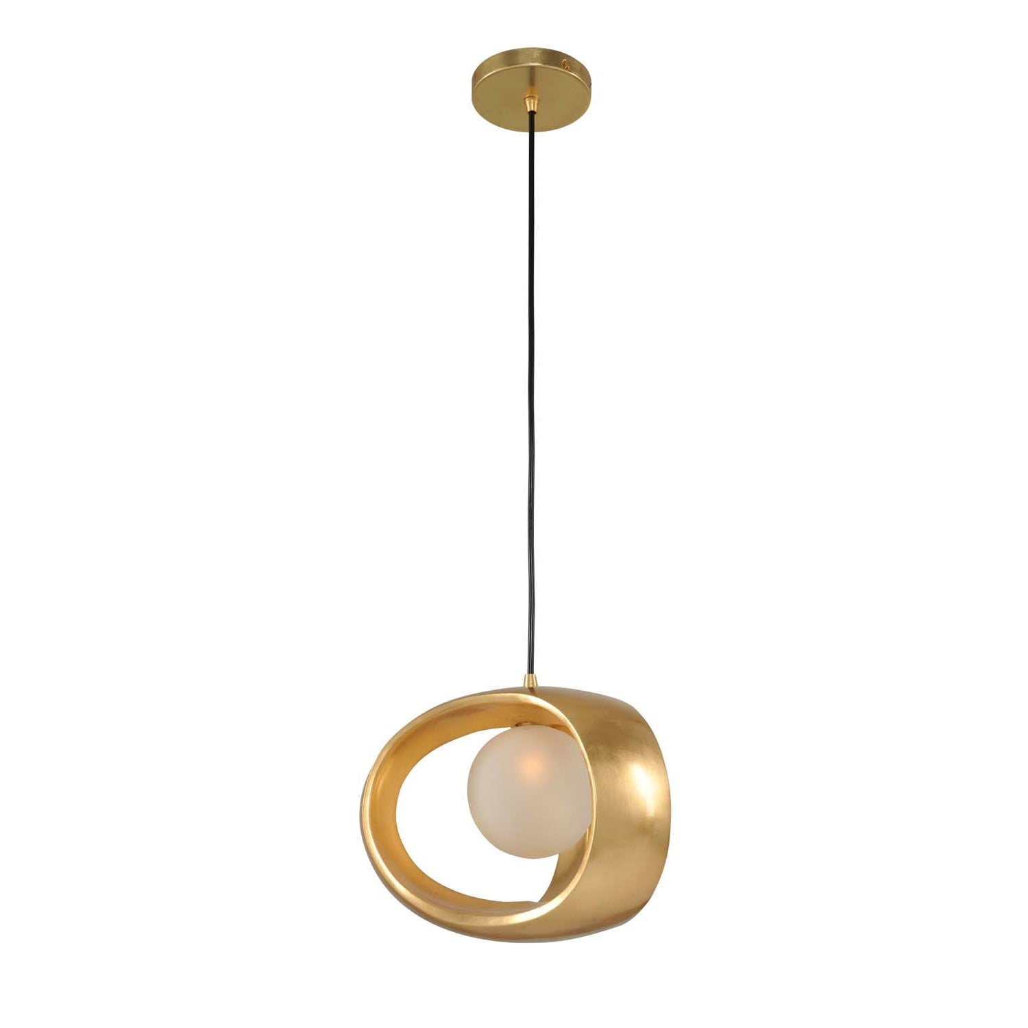 9'' Calistoga 1 Light Gold Leaf Pendant