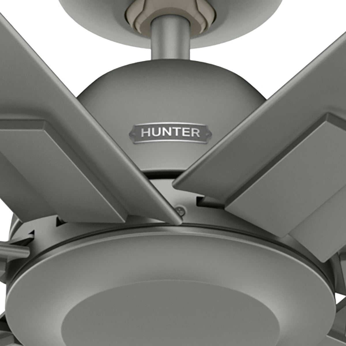 72 inch Downtown ENERGY STAR® Matte Silver Damp Rated Ceiling Fan and Wall Control