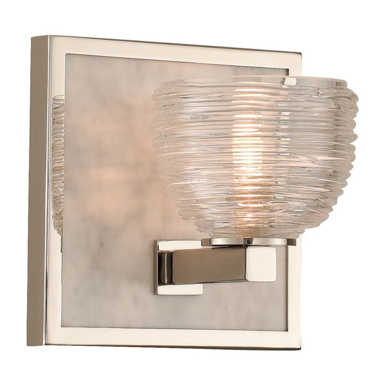 6'' Bianco 1 Light Polished Nickel Vanity Light