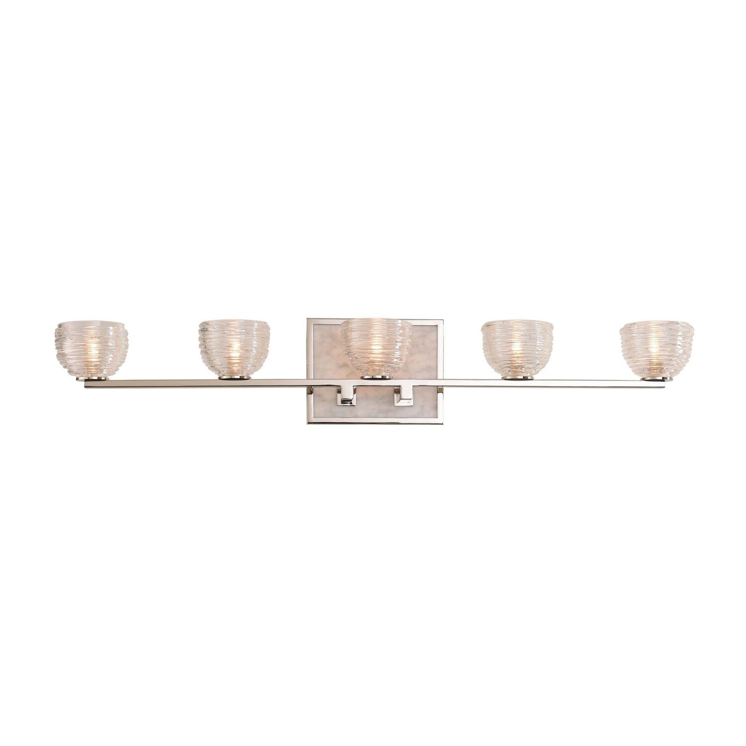30'' Bianco 5 Light Polished Nickel Vanity Light
