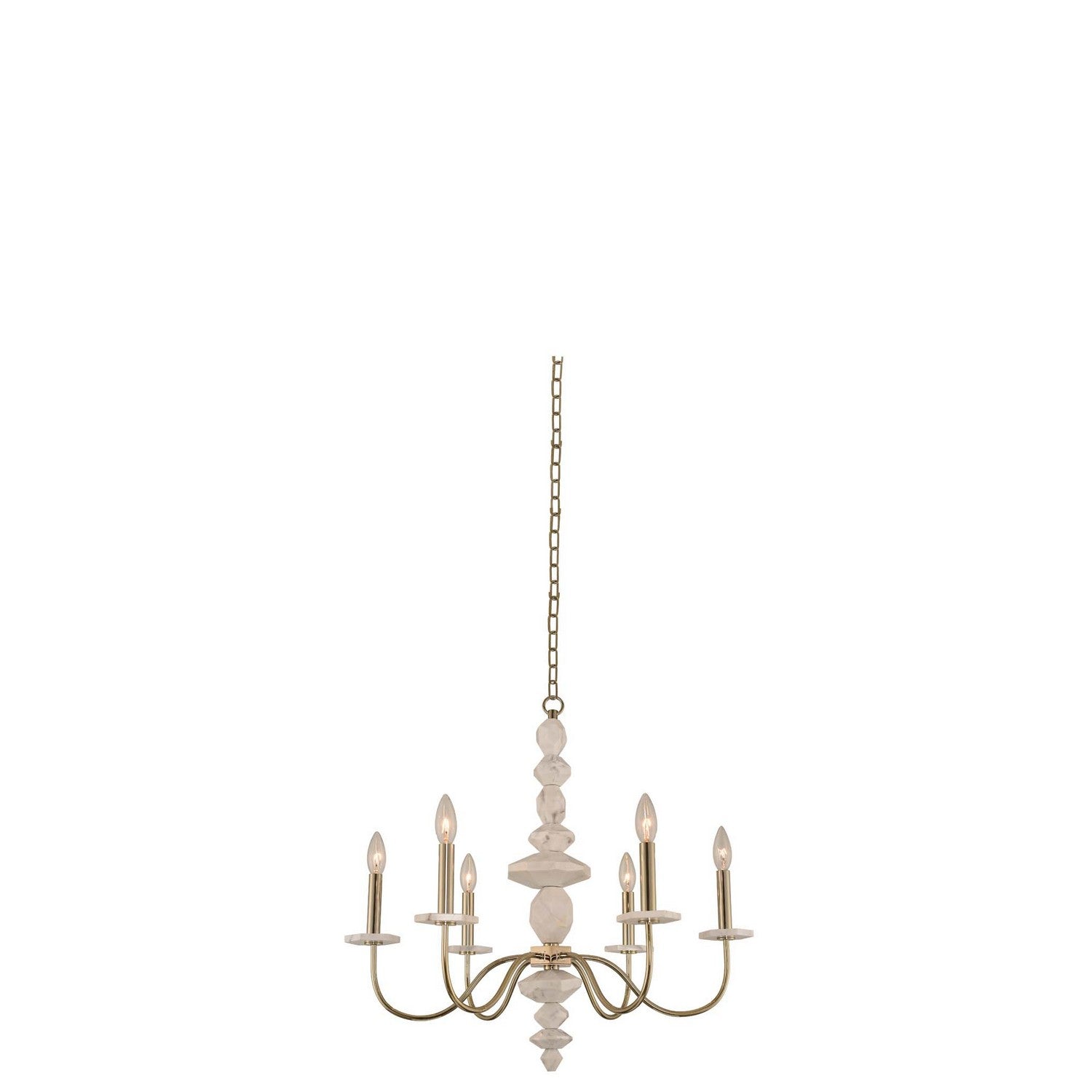 24'' Carrara 6 Light Champagne Gold Chandelier