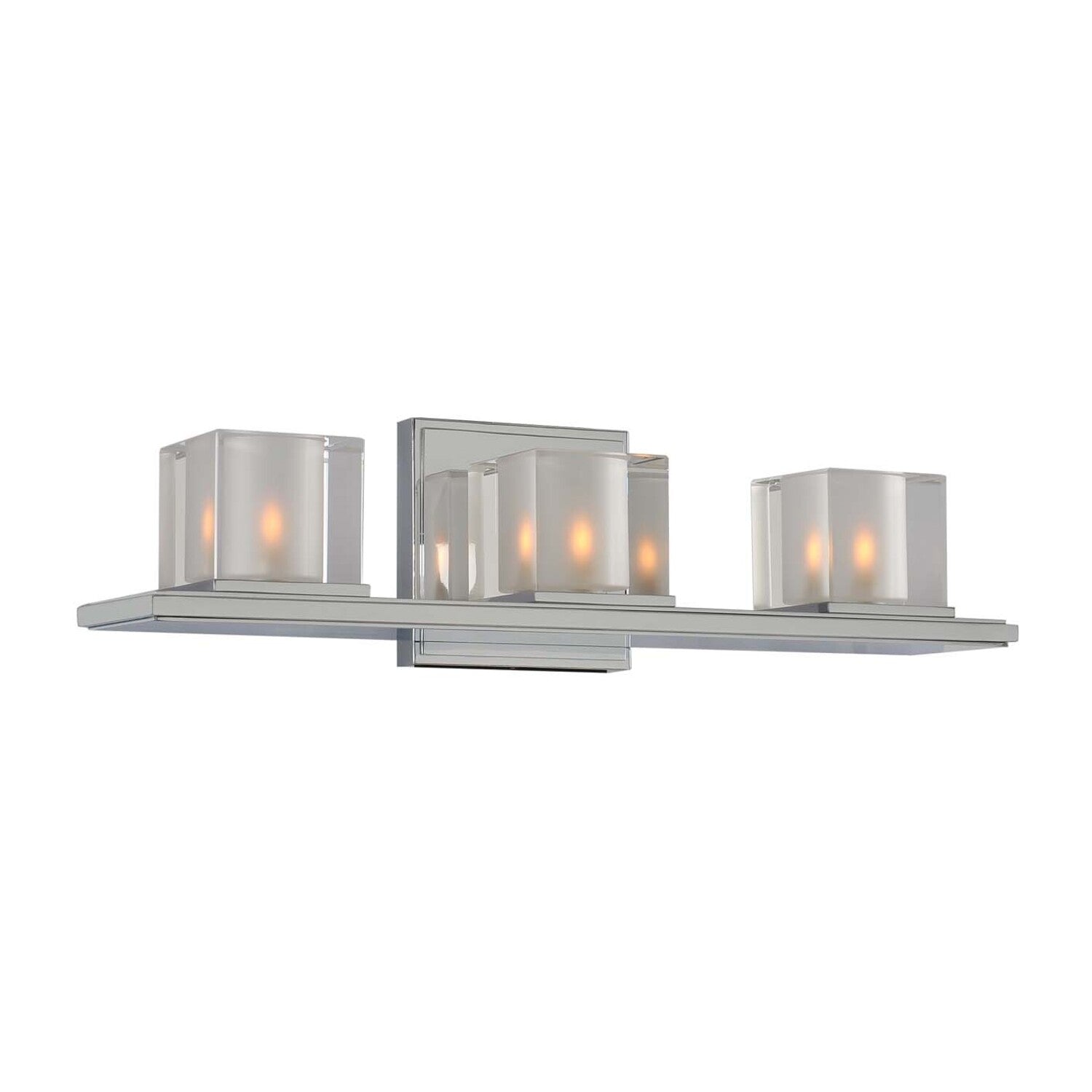 19.5'' Naples 3 Light Polished Chrome Vanity Light