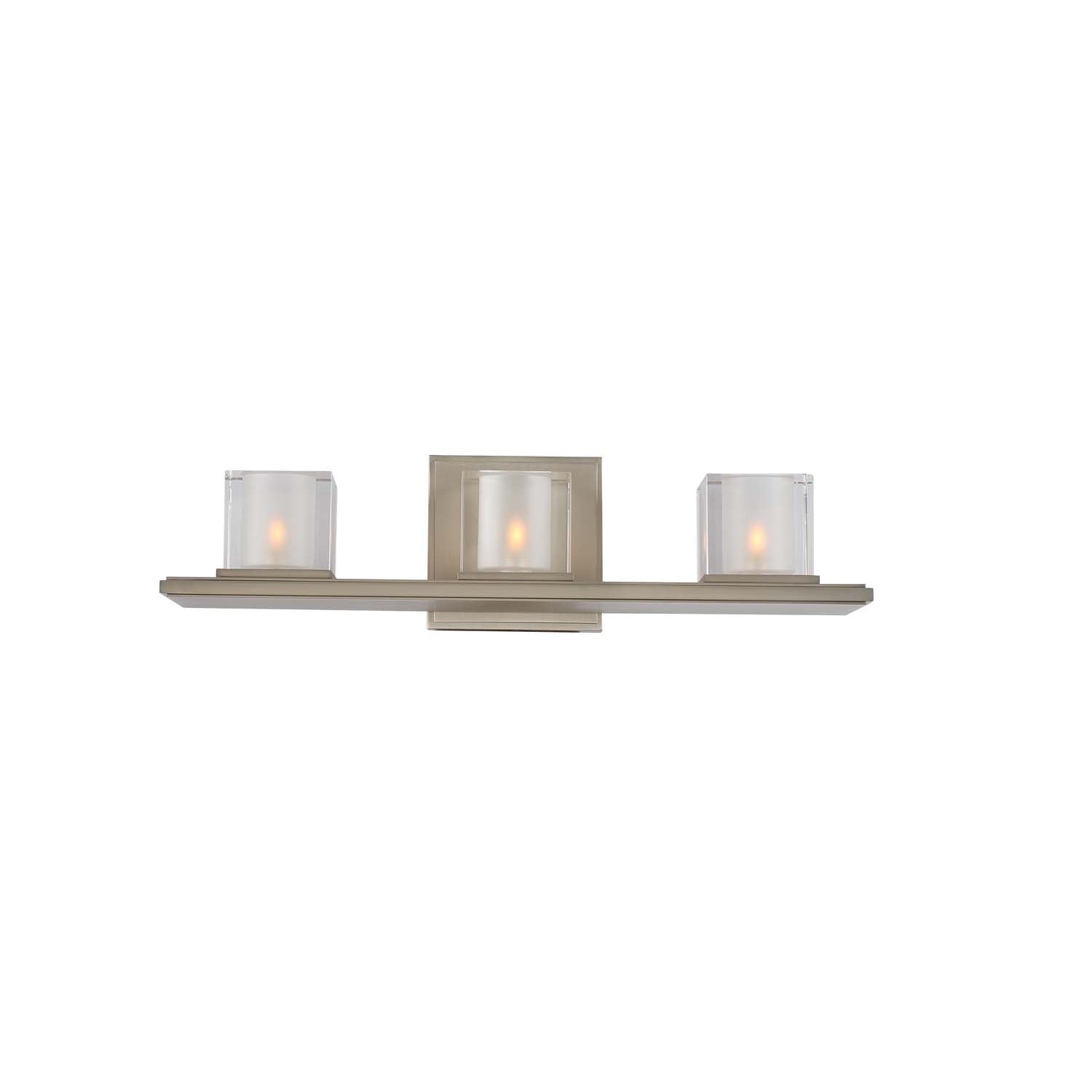 19.5'' Naples 3 Light Satin Nickel Vanity Light