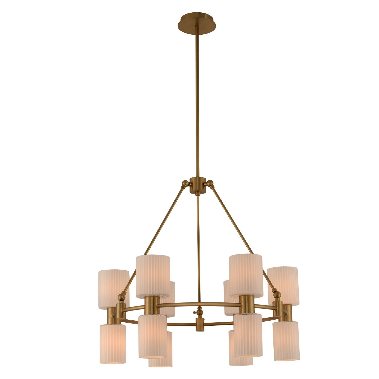 26'' Harlowe 12 Light Winter Brass Chandelier