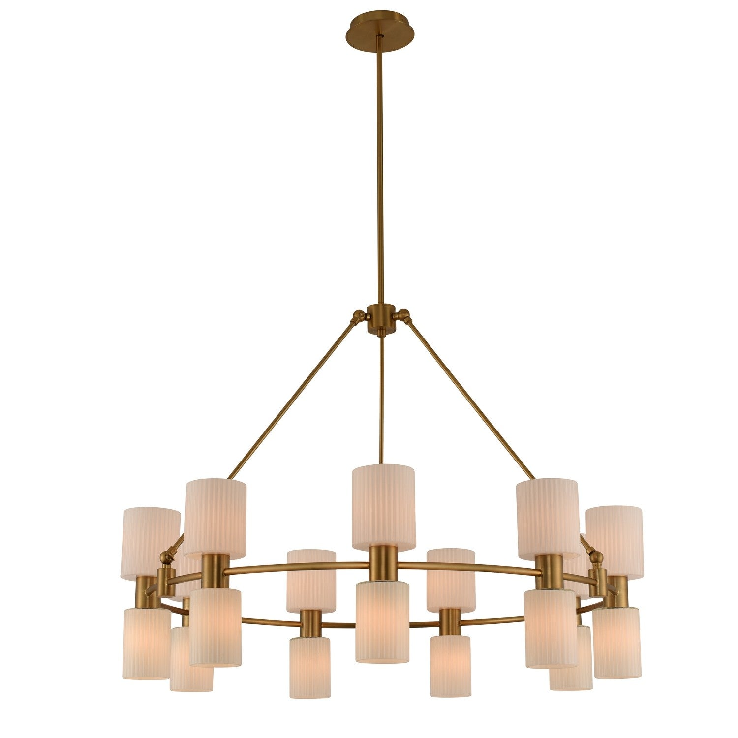 30'' Harlowe 18 Light Winter Brass Chandelier