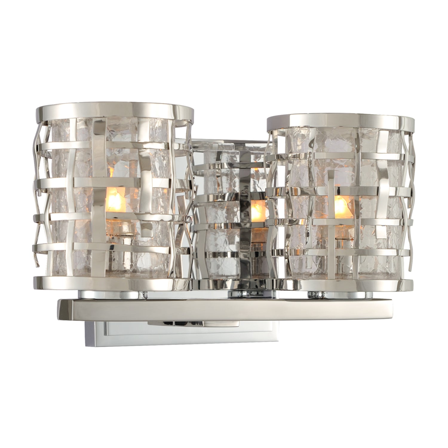 9.5'' Bridgeport 2 Light Polished Stainless Steel Vanity Light
