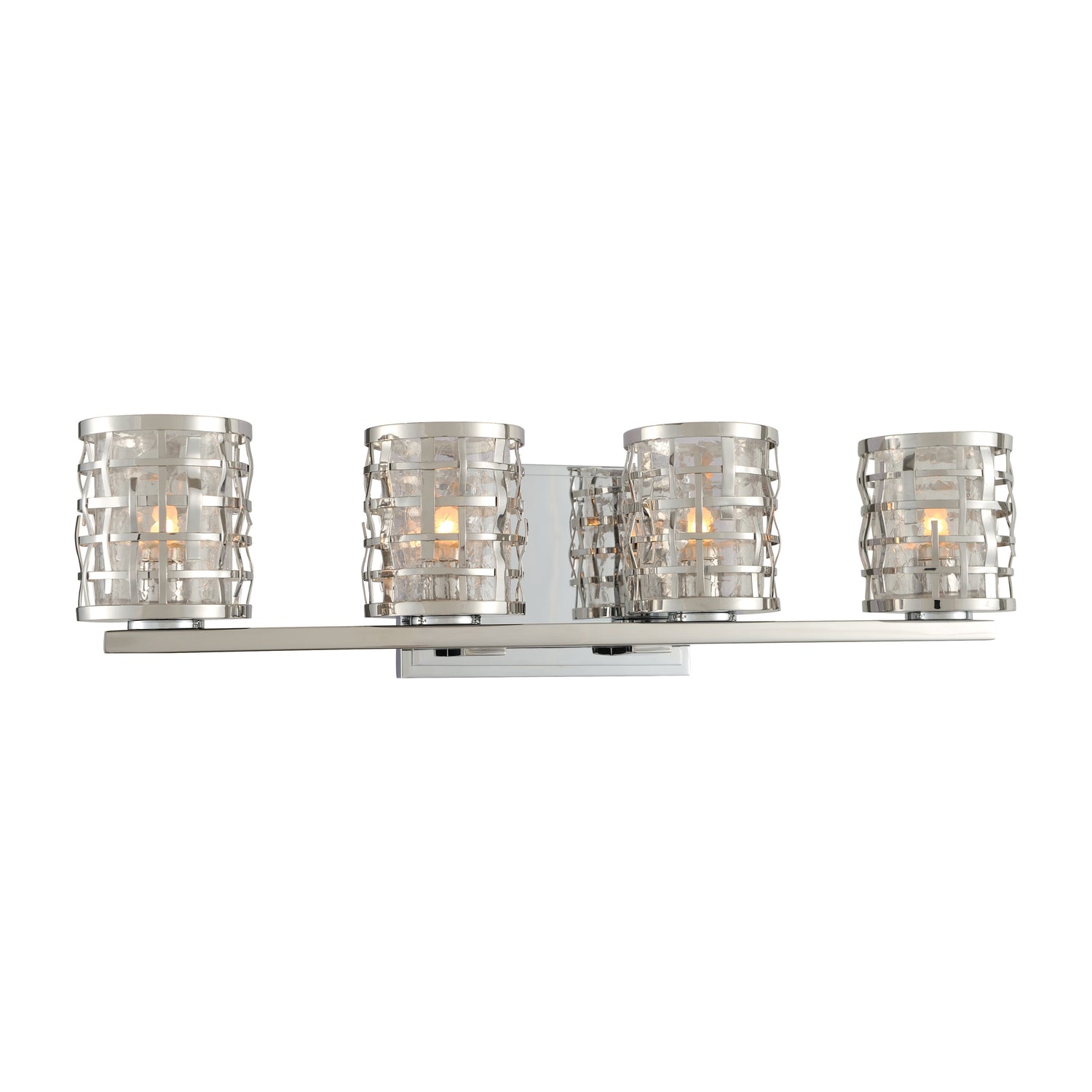 21.5'' Bridgeport 4 Light Polished Stainless Steel Vanity Light