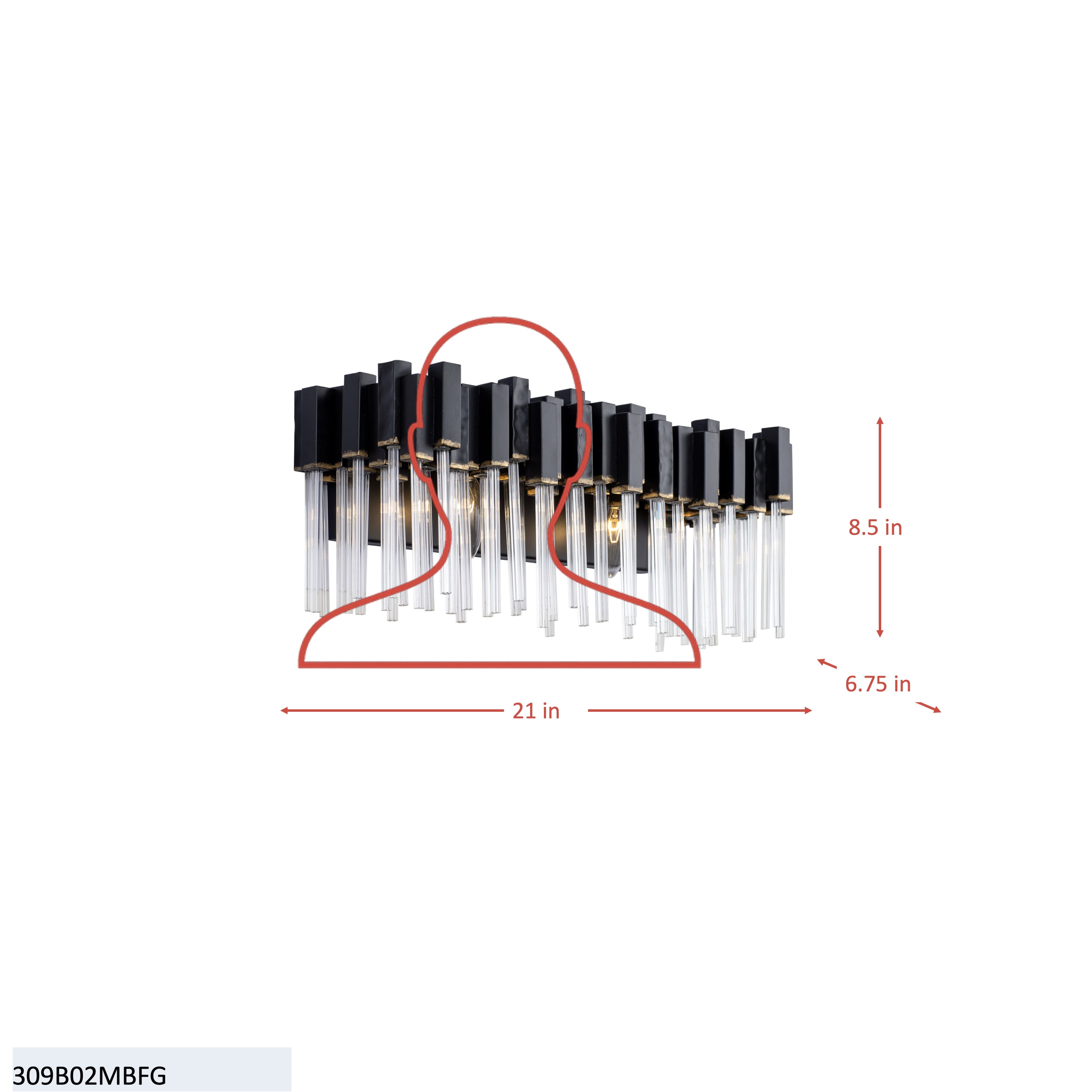 Matrix 2 Light Bath Wall sconce
