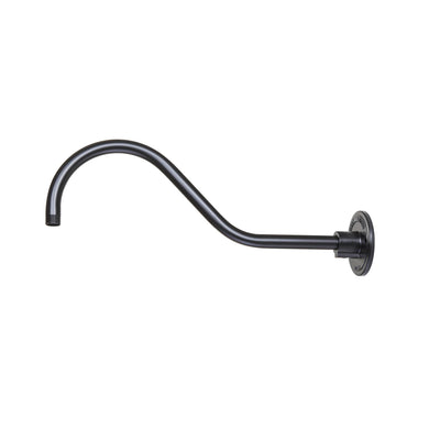 9.5-inch R Series Satin Black Gooseneck Arm with Metal Shade