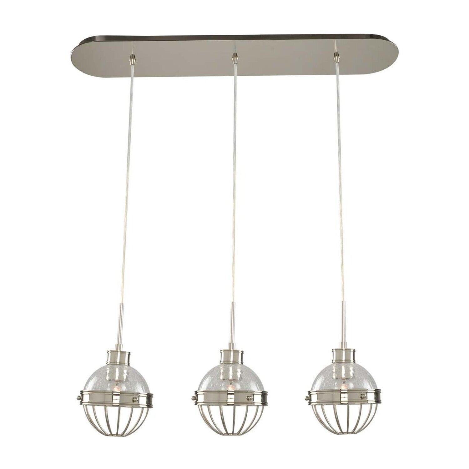 11'' Montauk 3 Light Polished Nickel Linear Pendant